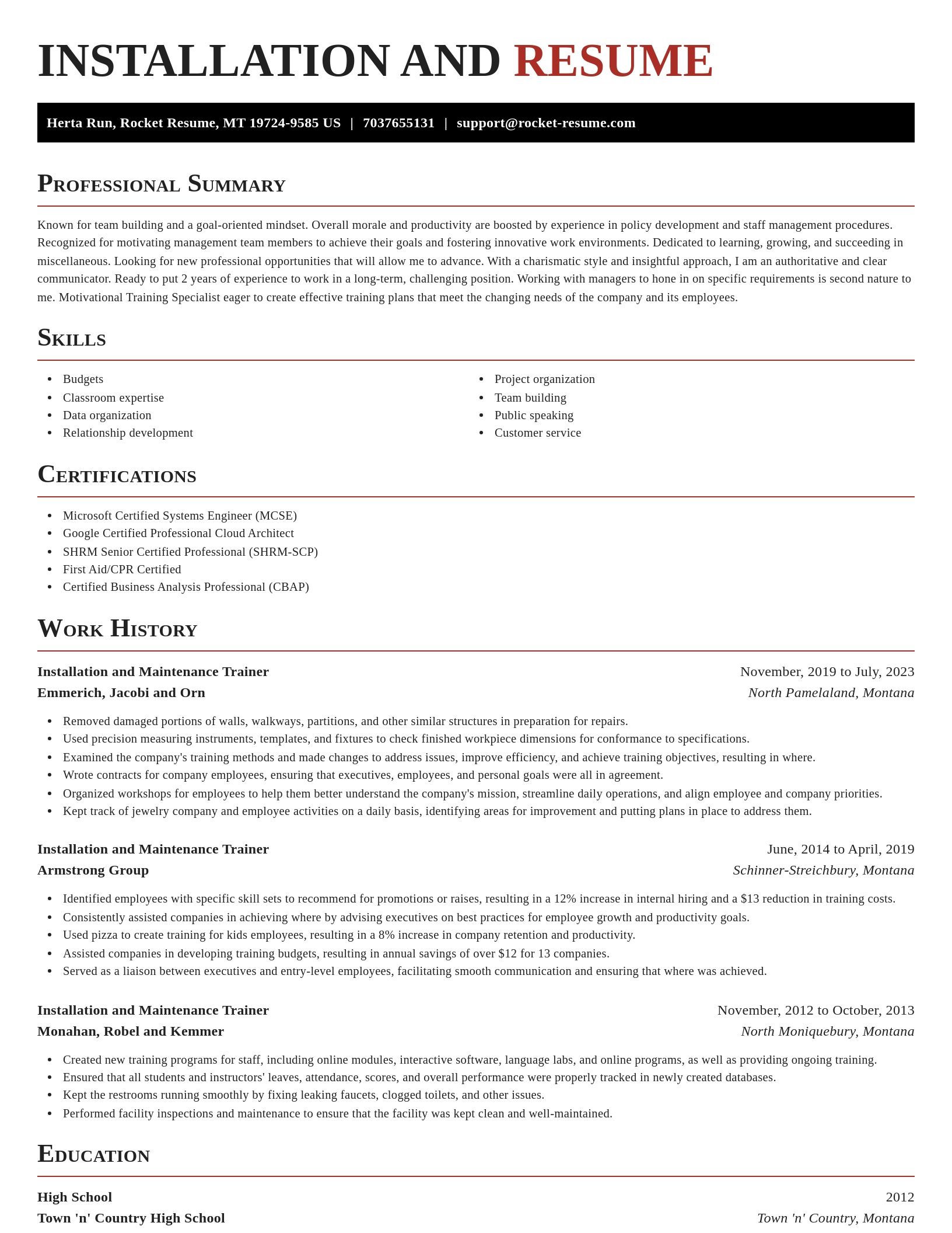 Exquisite resume template