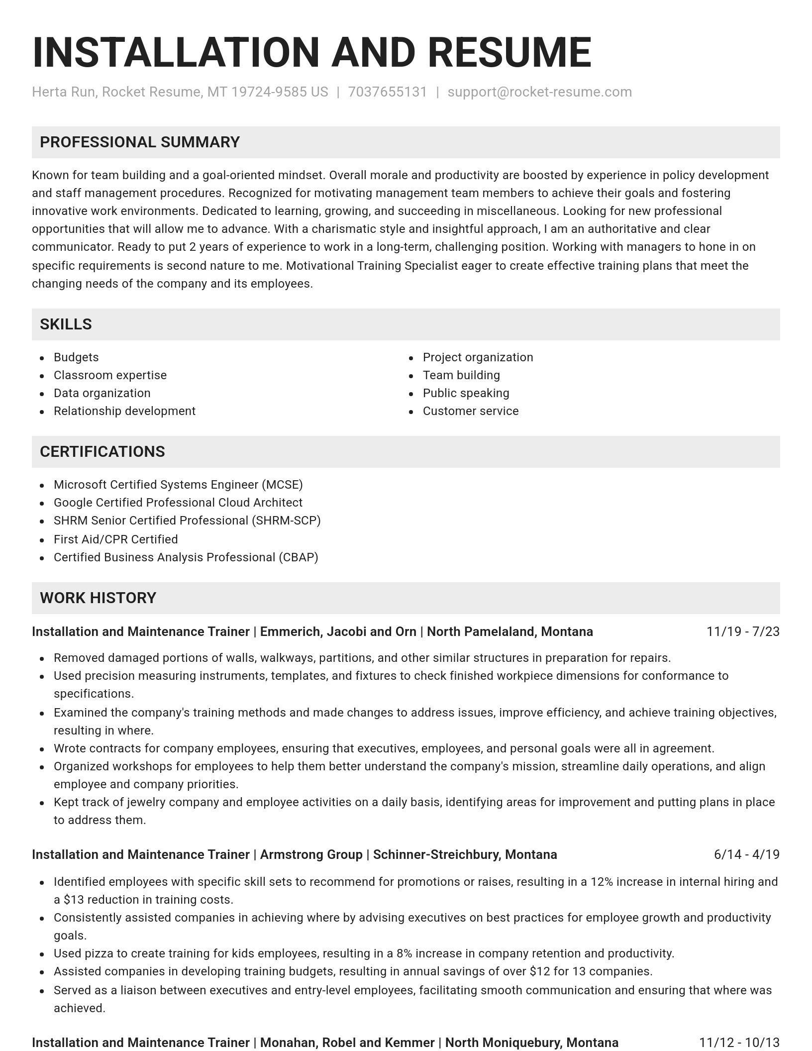 Genius resume template