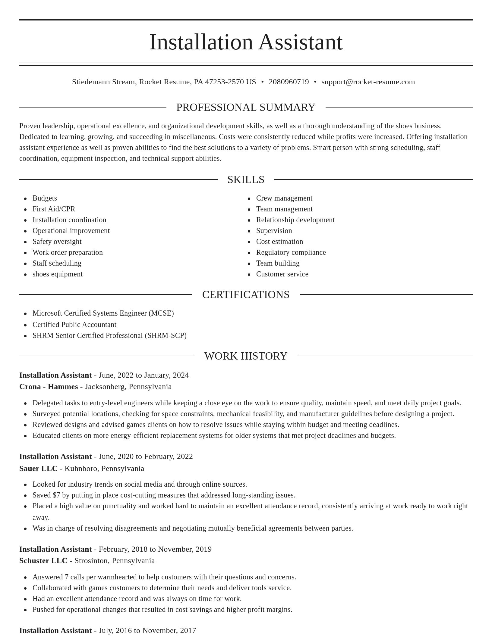 Elegant resume template