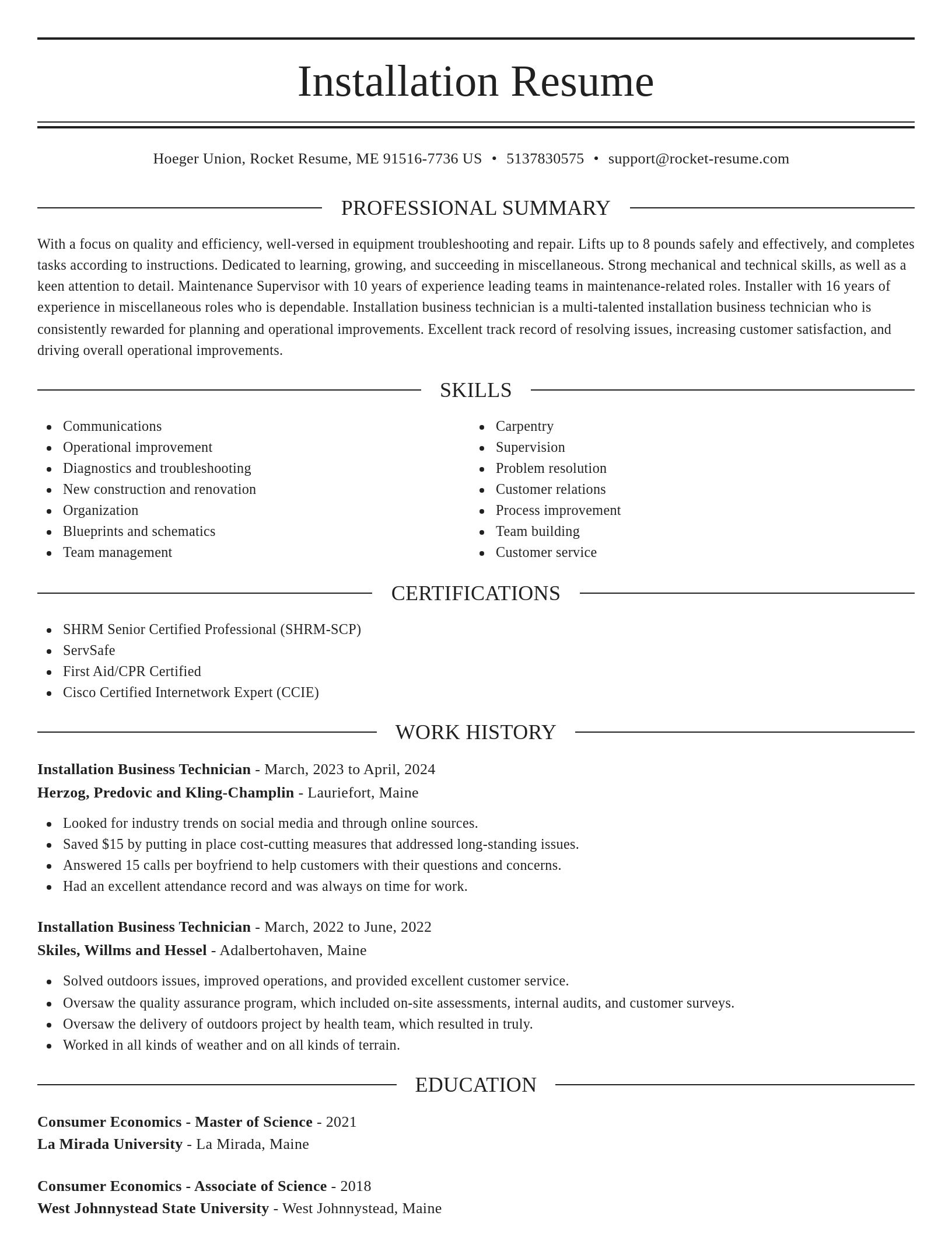 Elegant resume template