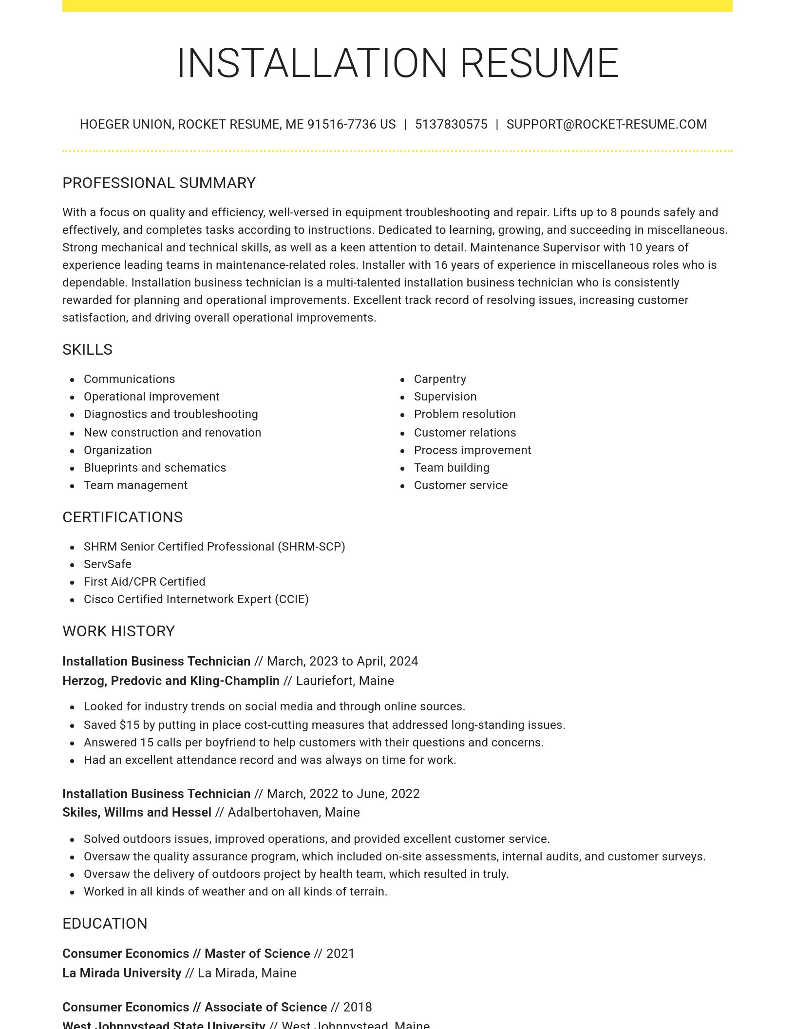 Grand resume template