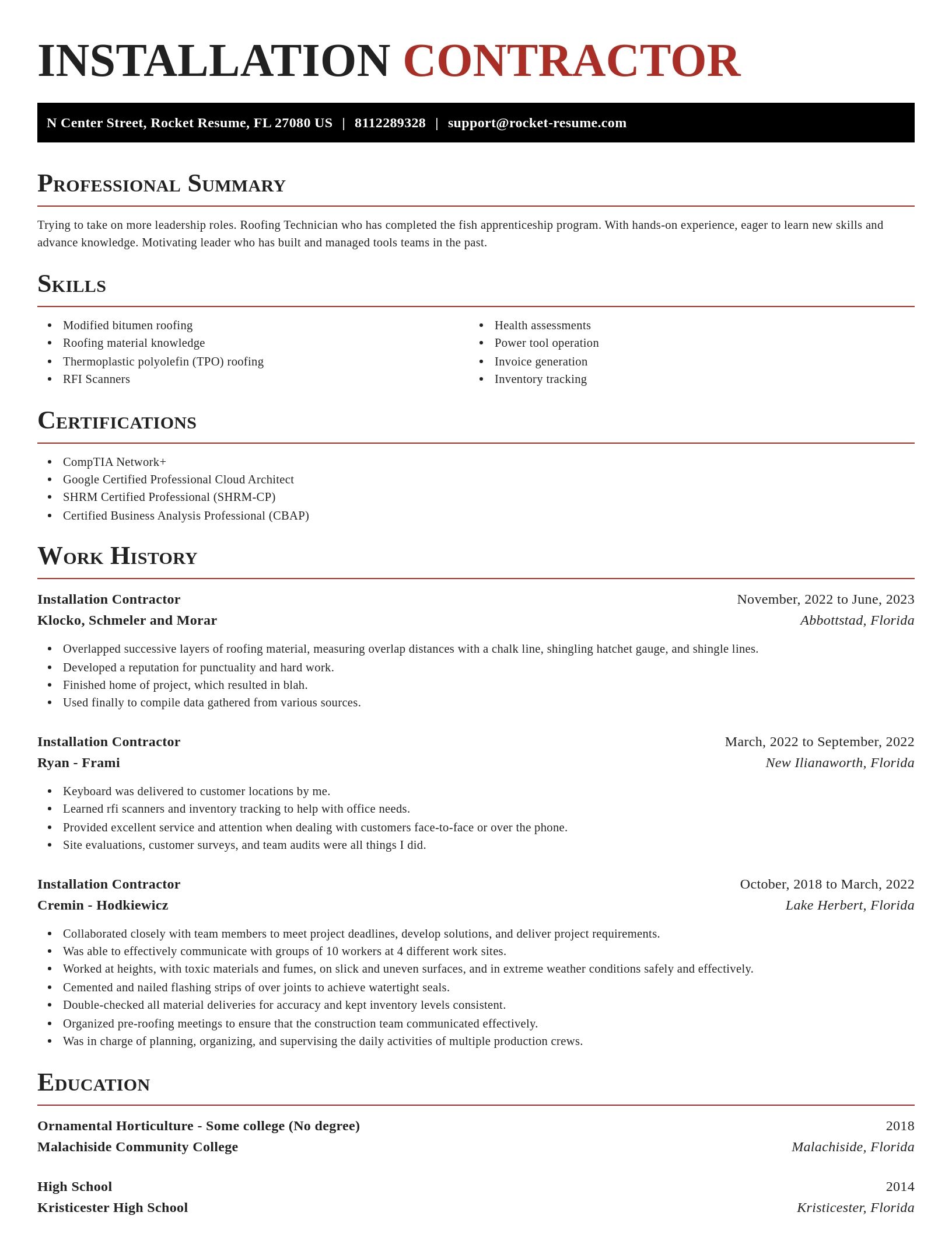 Exquisite resume template