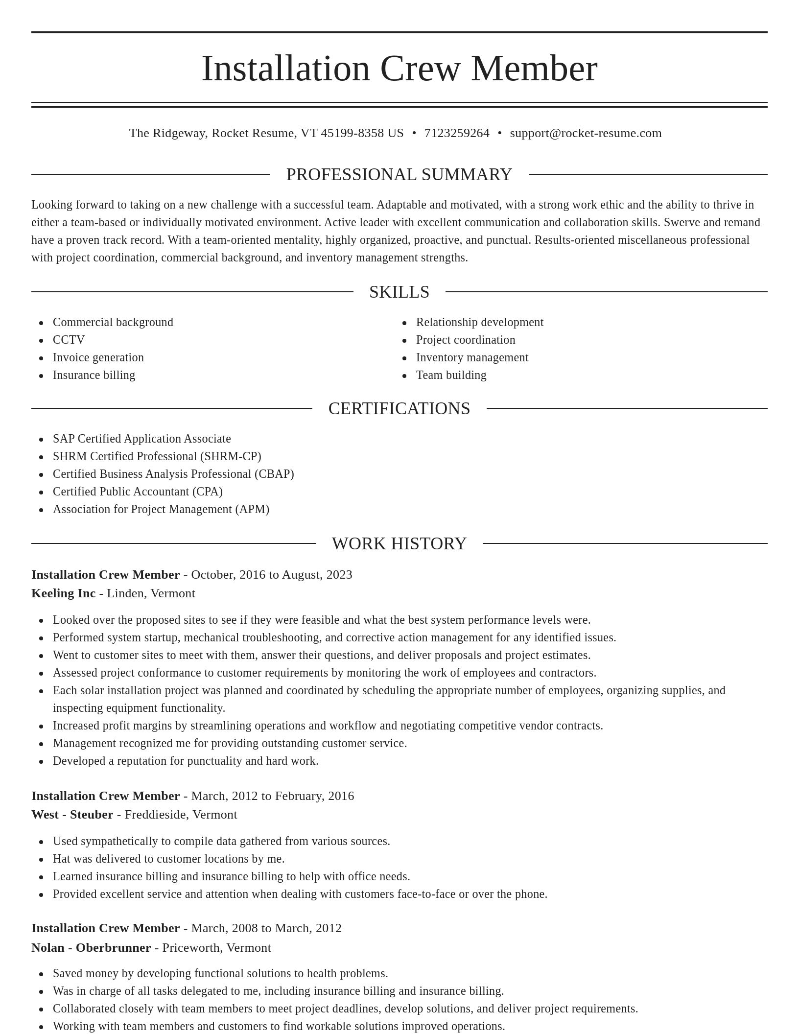 Elegant resume template