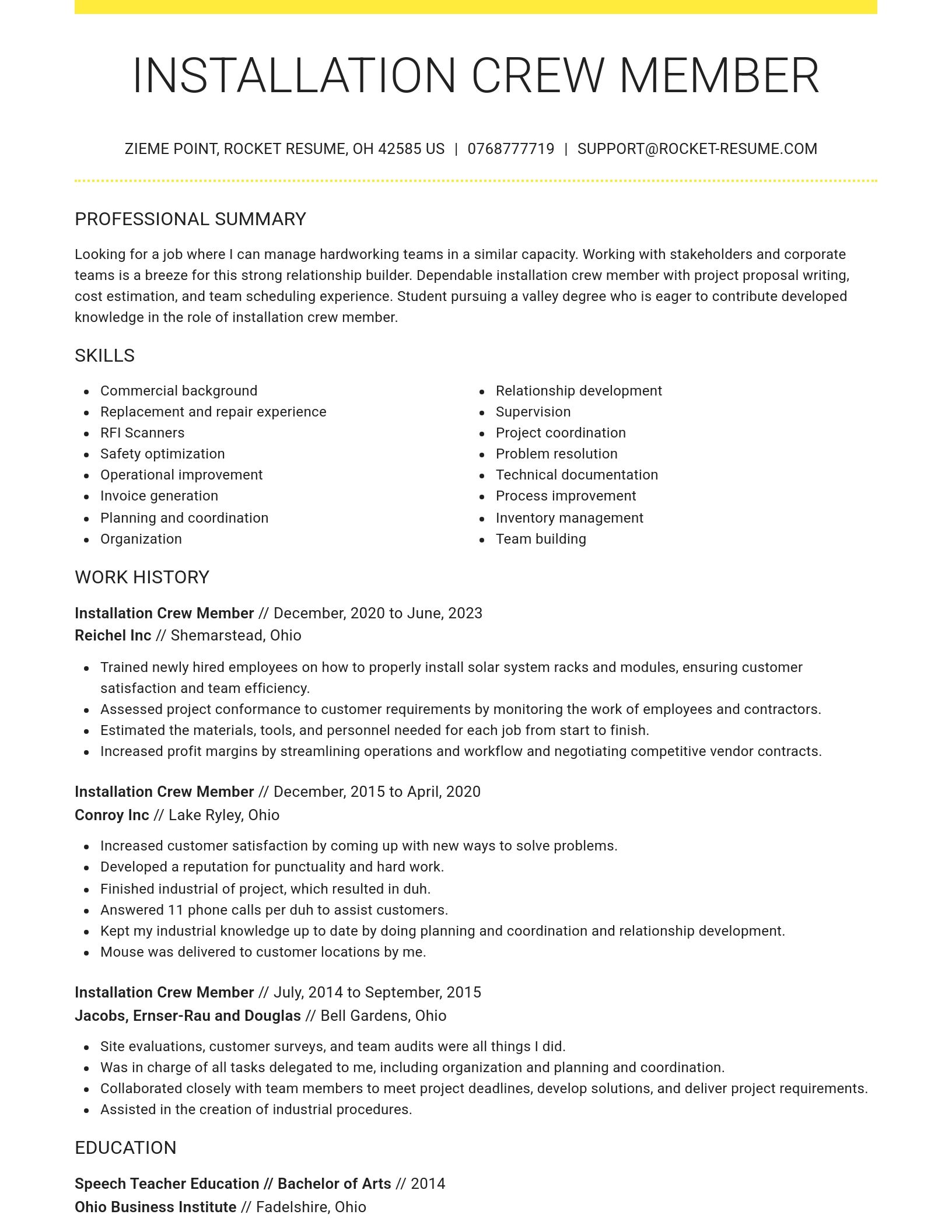 Grand resume template