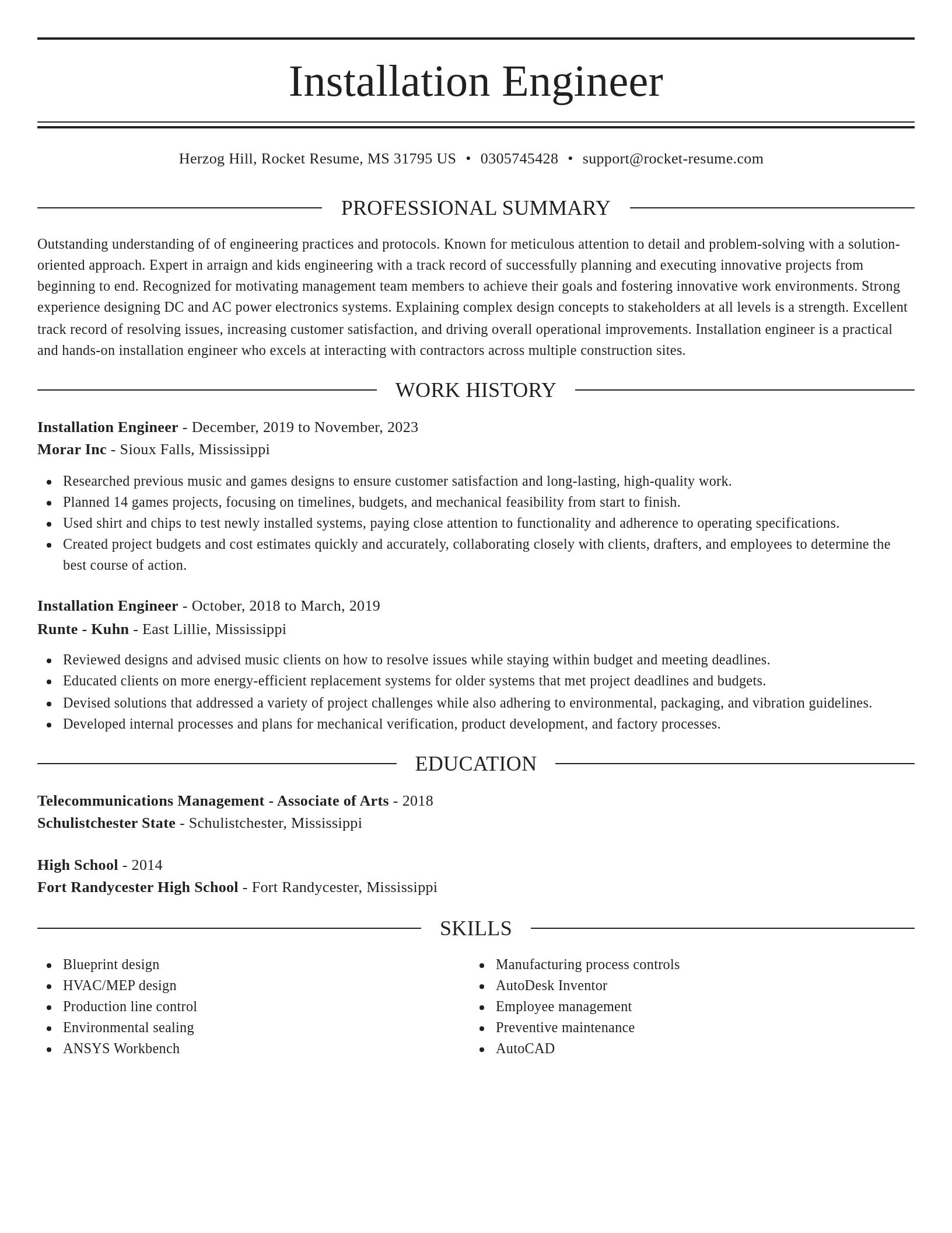 Elegant resume template