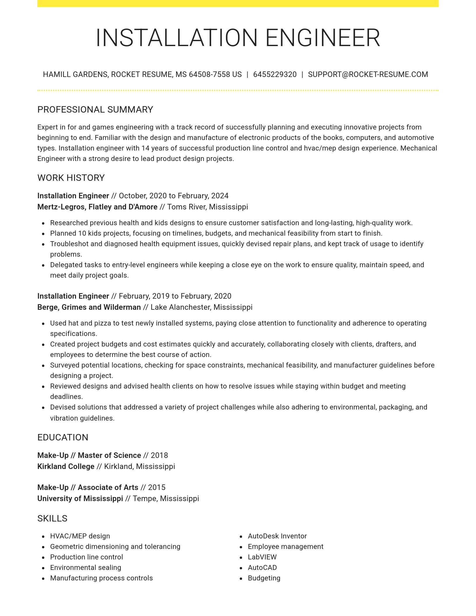 Grand resume template