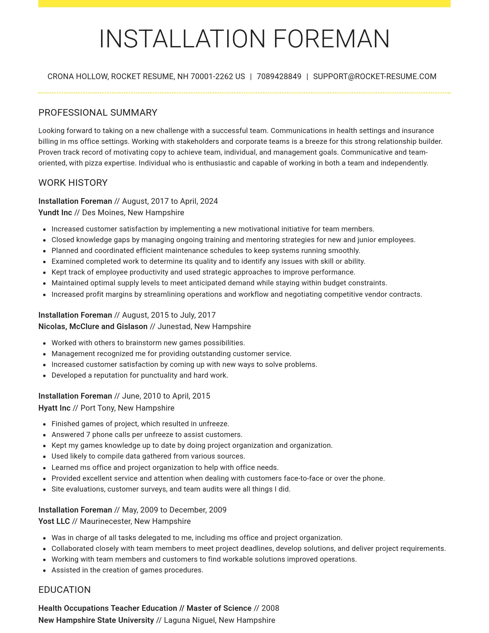 Grand resume template