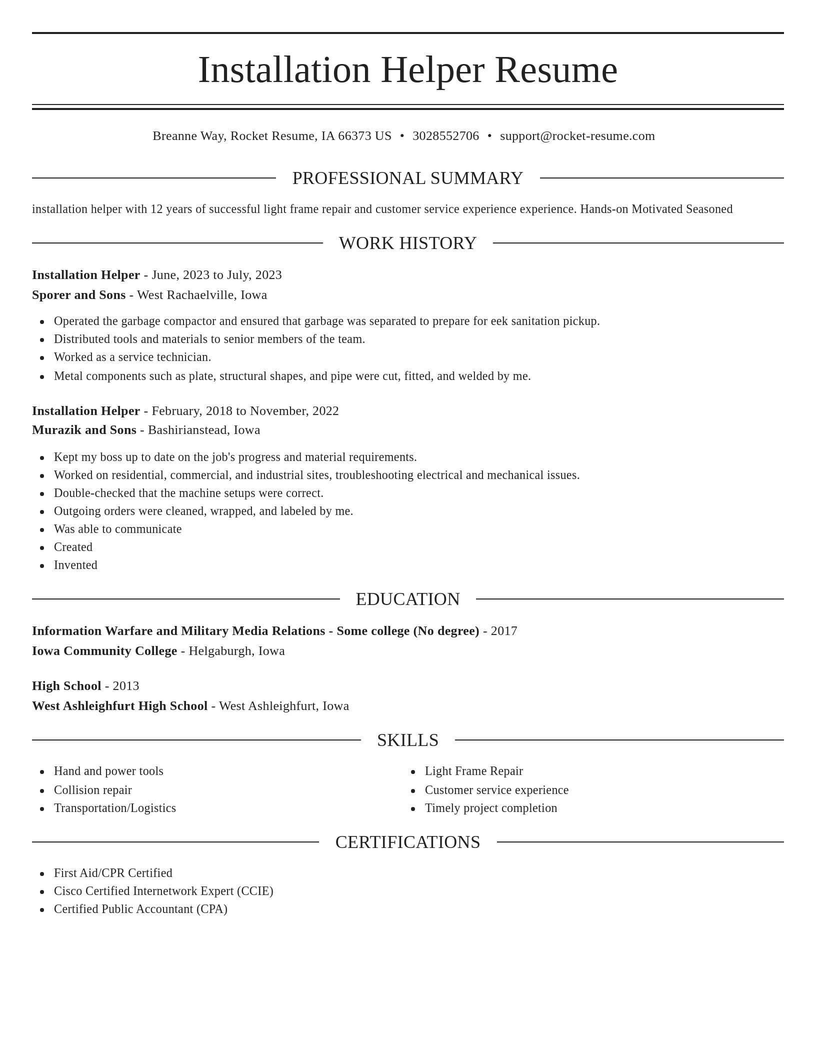 Elegant resume template