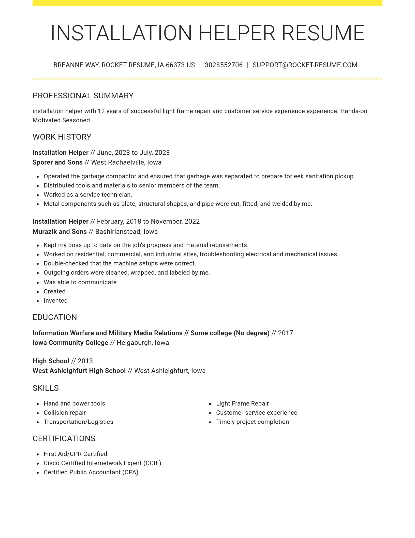 Grand resume template
