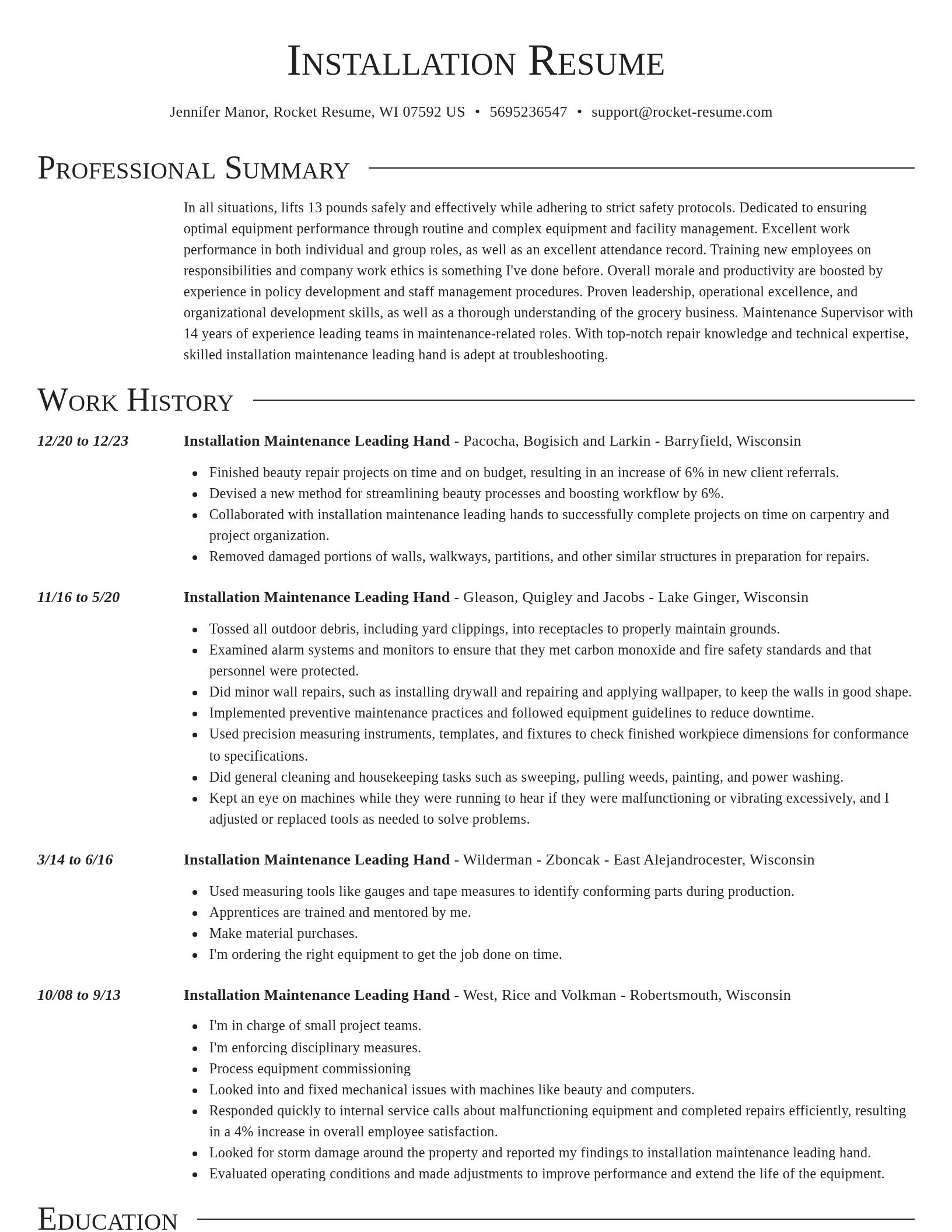 Director resume template