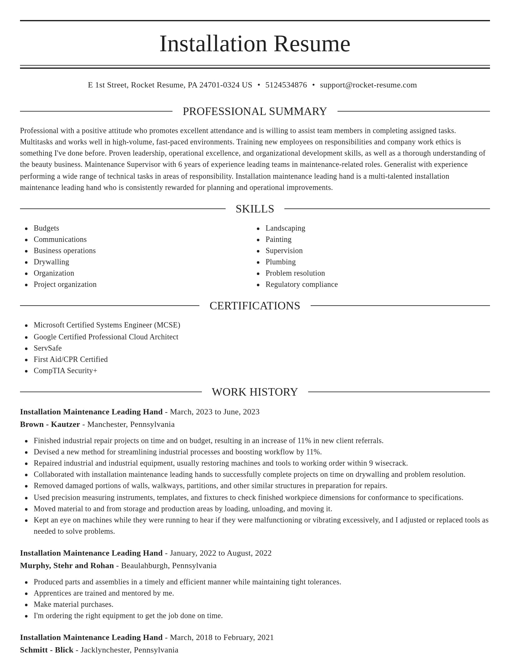 Elegant resume template
