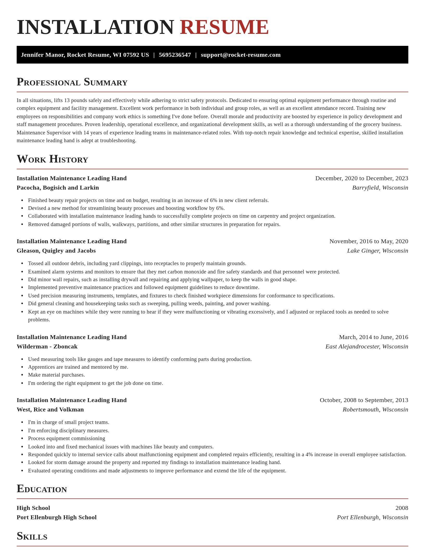 Exquisite resume template