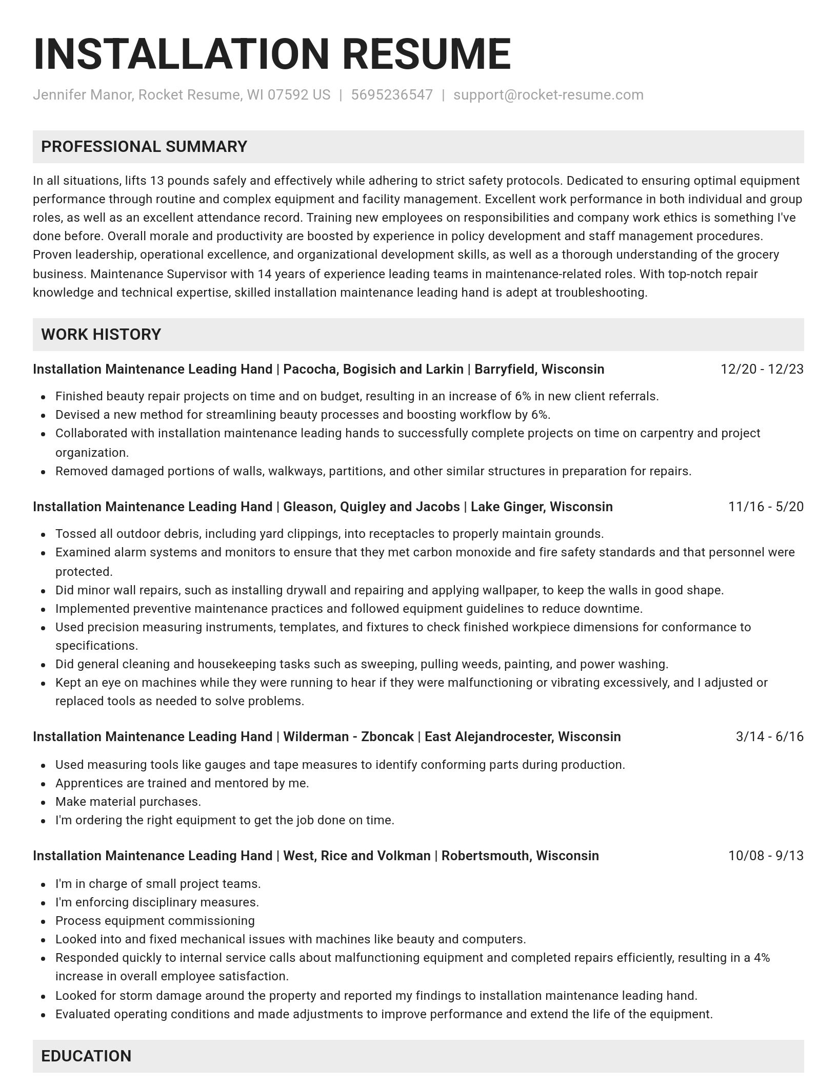 Genius resume template