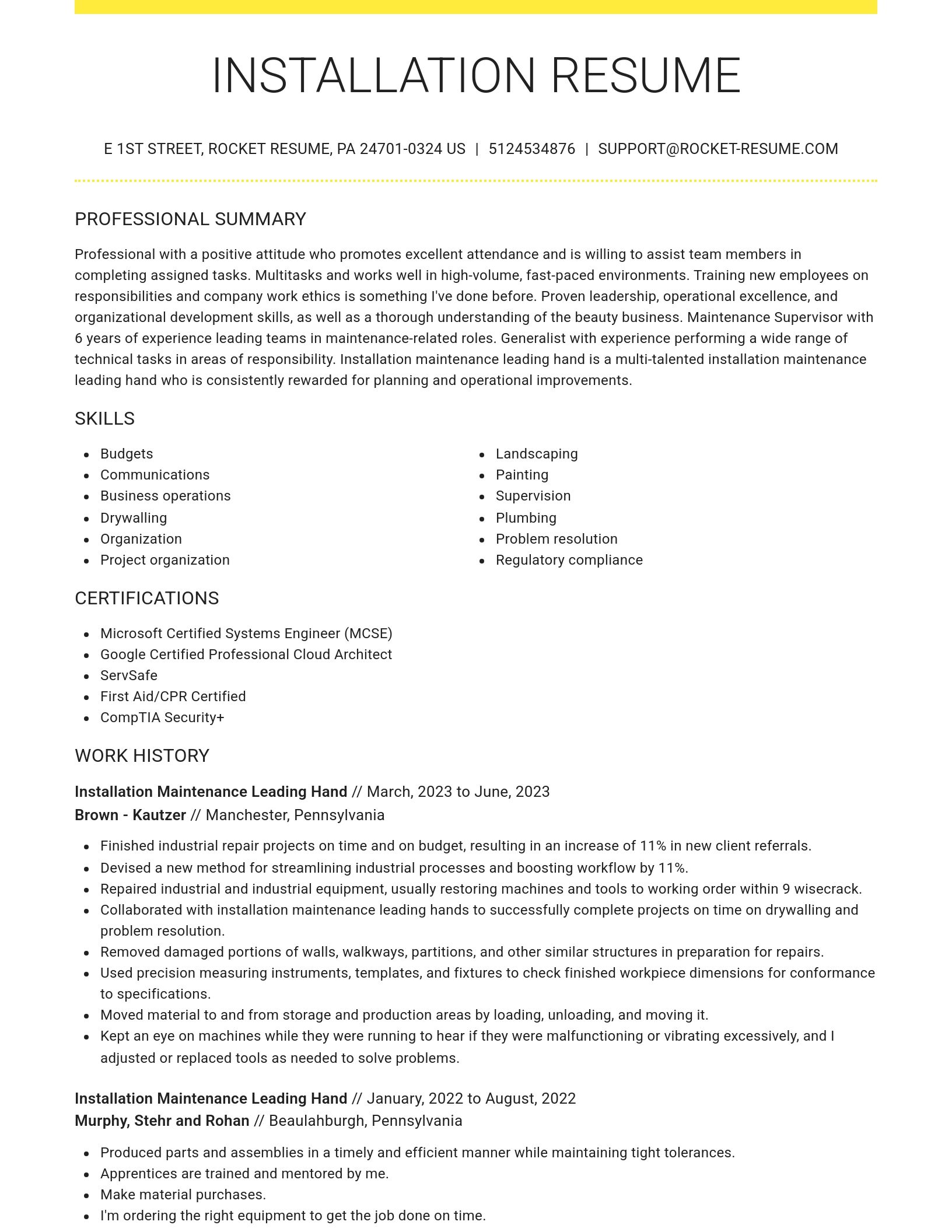 Grand resume template