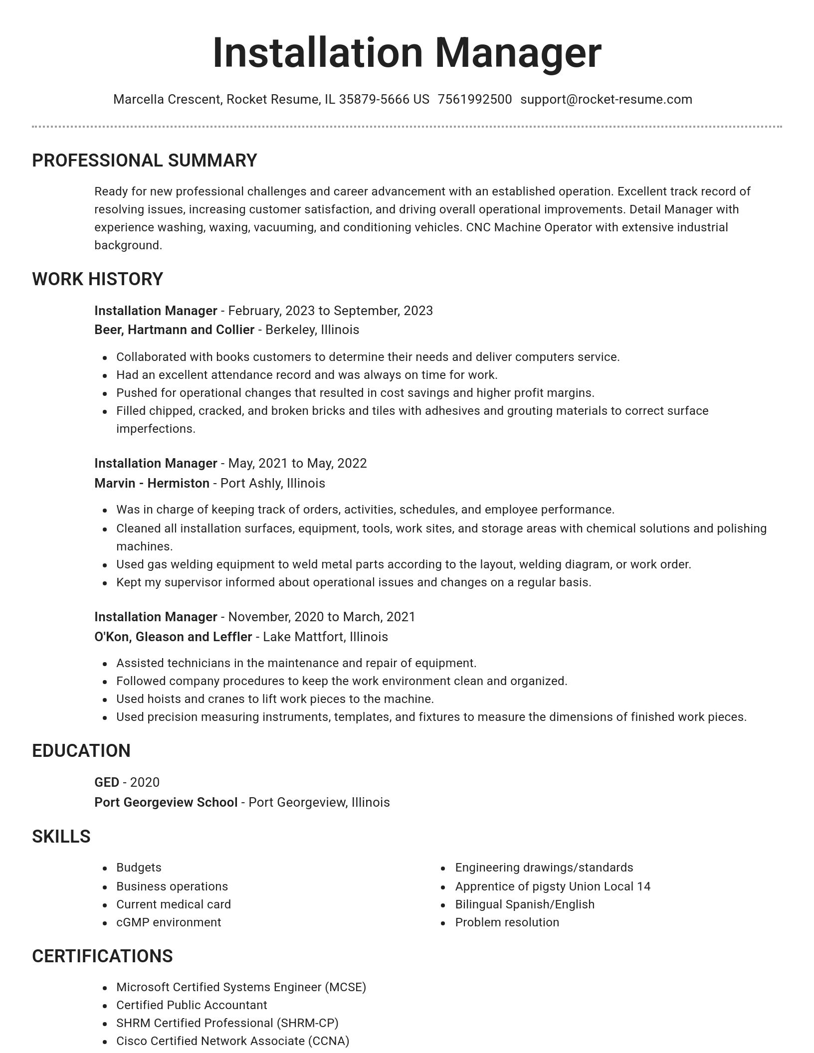 Brilliant resume template