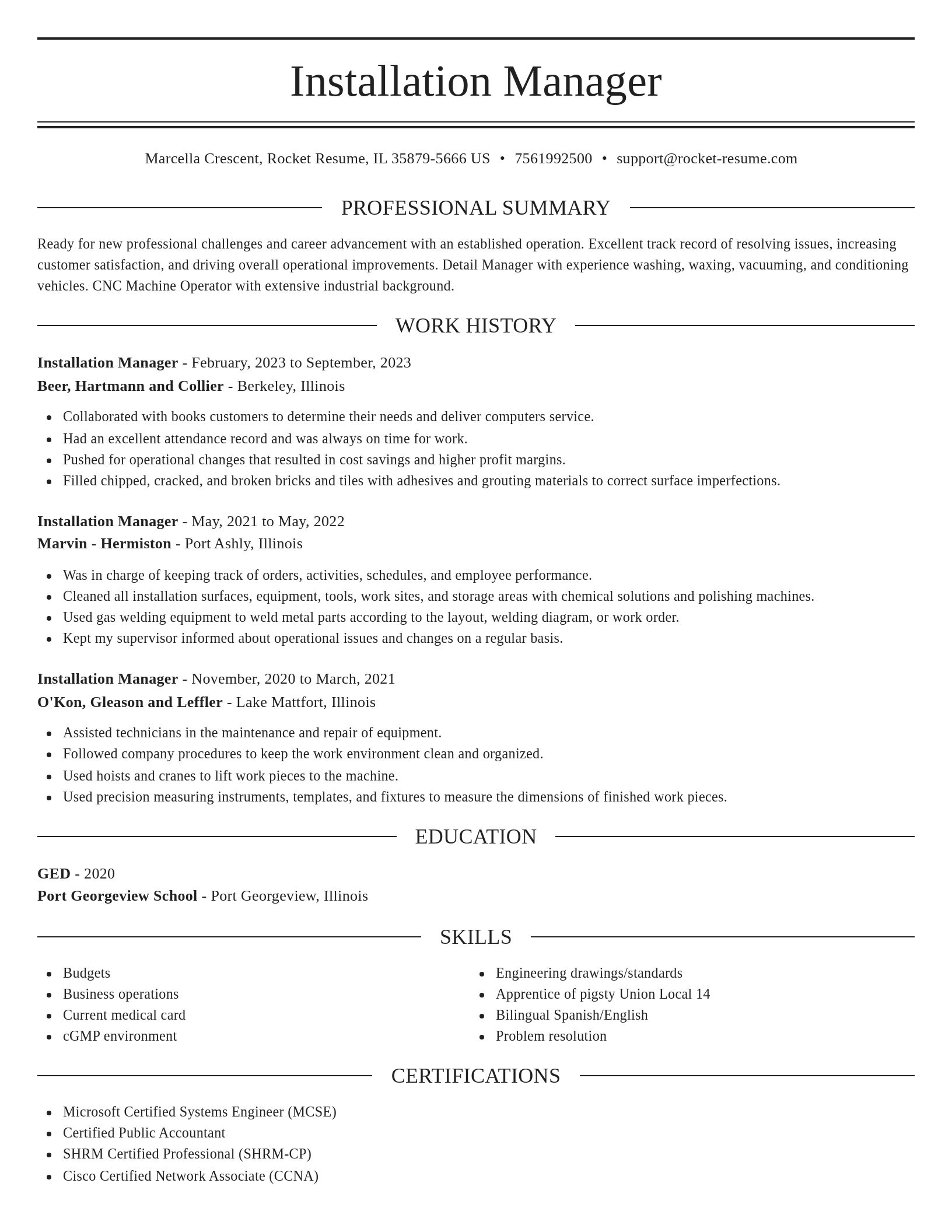 Elegant resume template