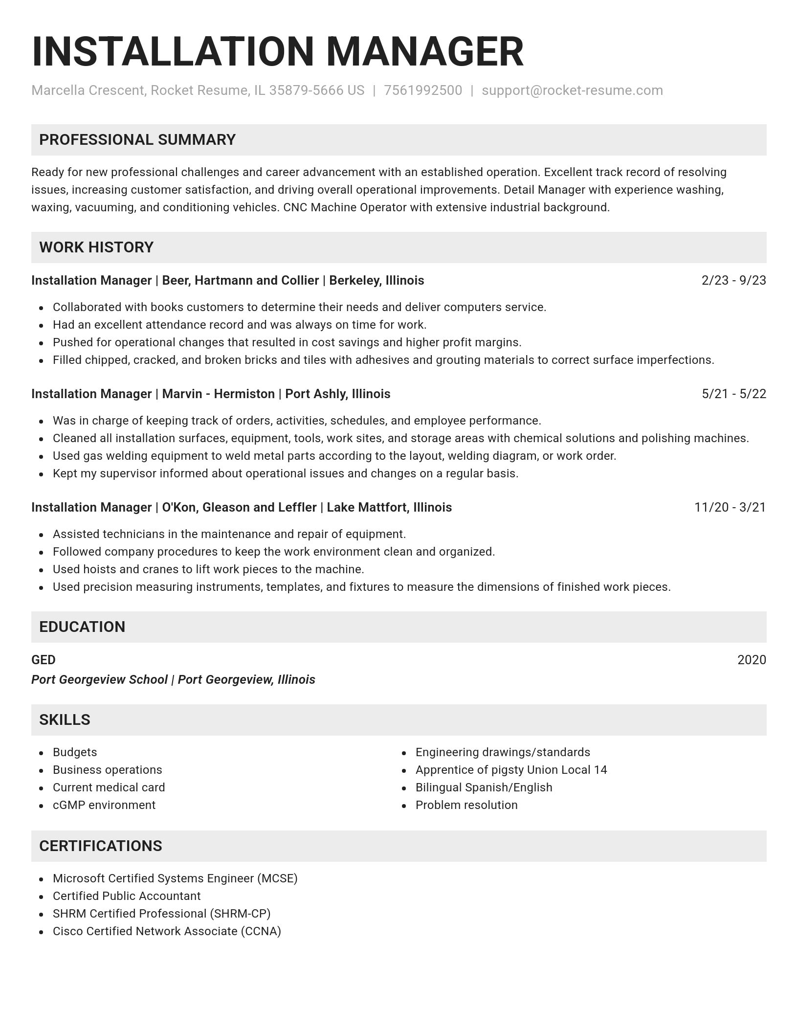Genius resume template