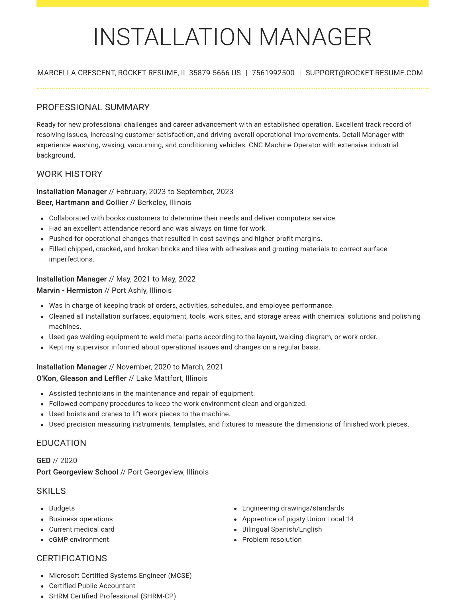 Grand resume template