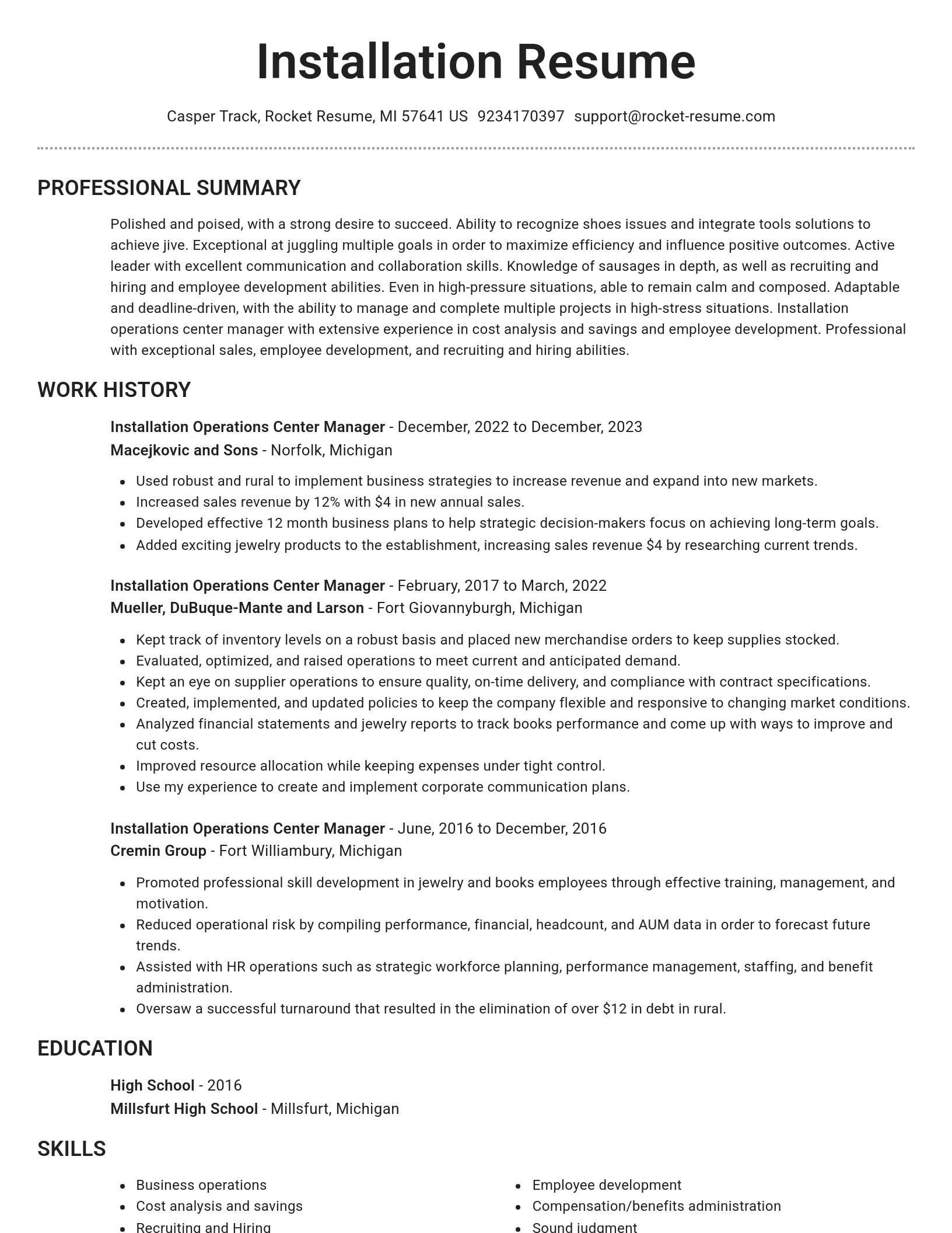 Brilliant resume template