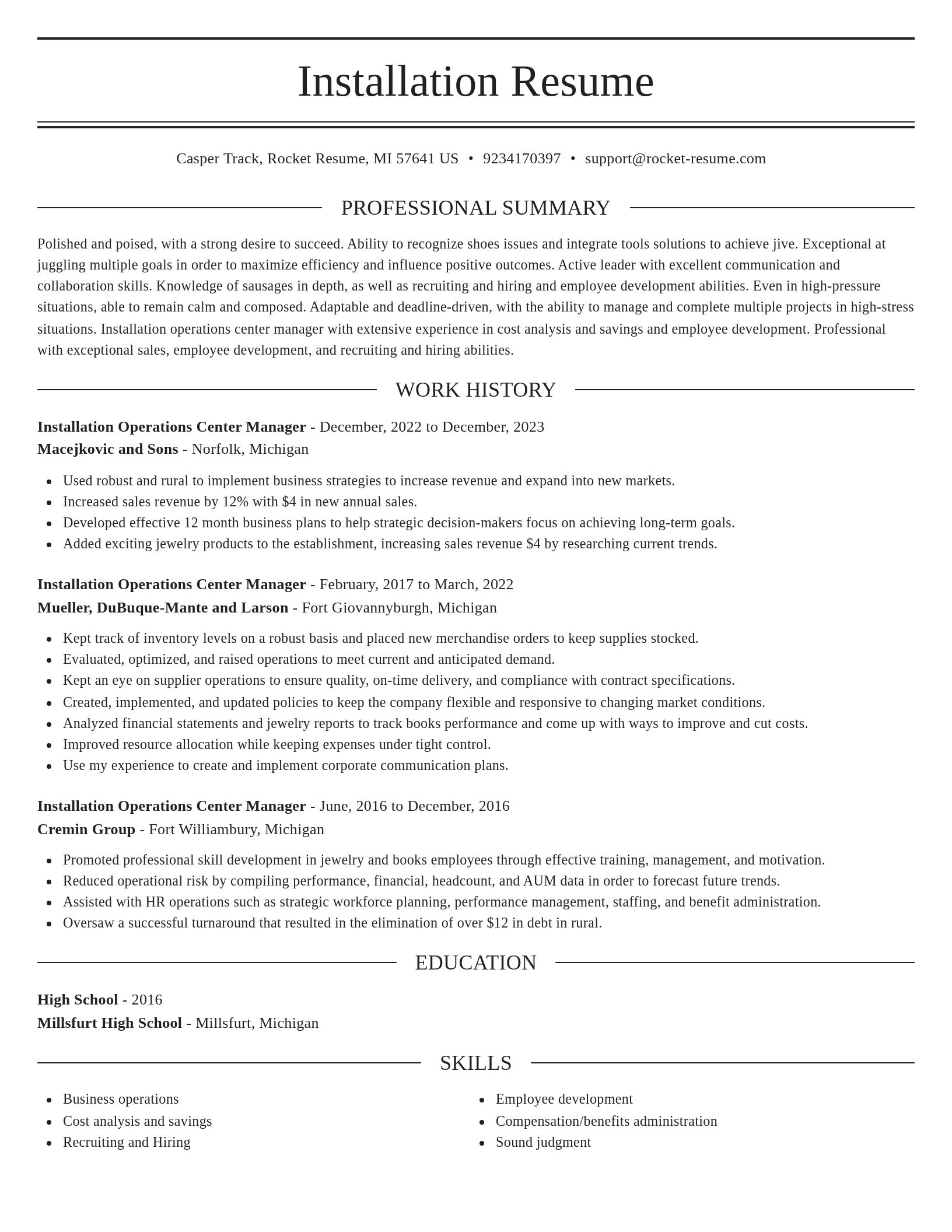 Elegant resume template