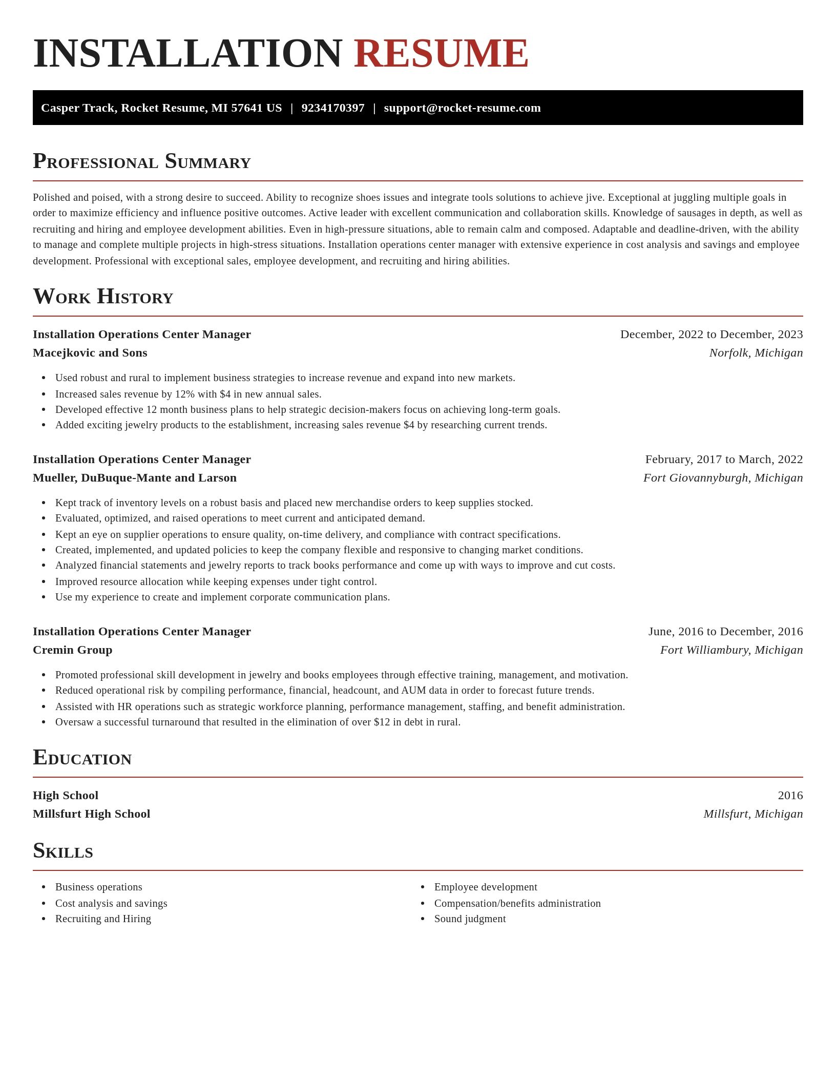 Exquisite resume template