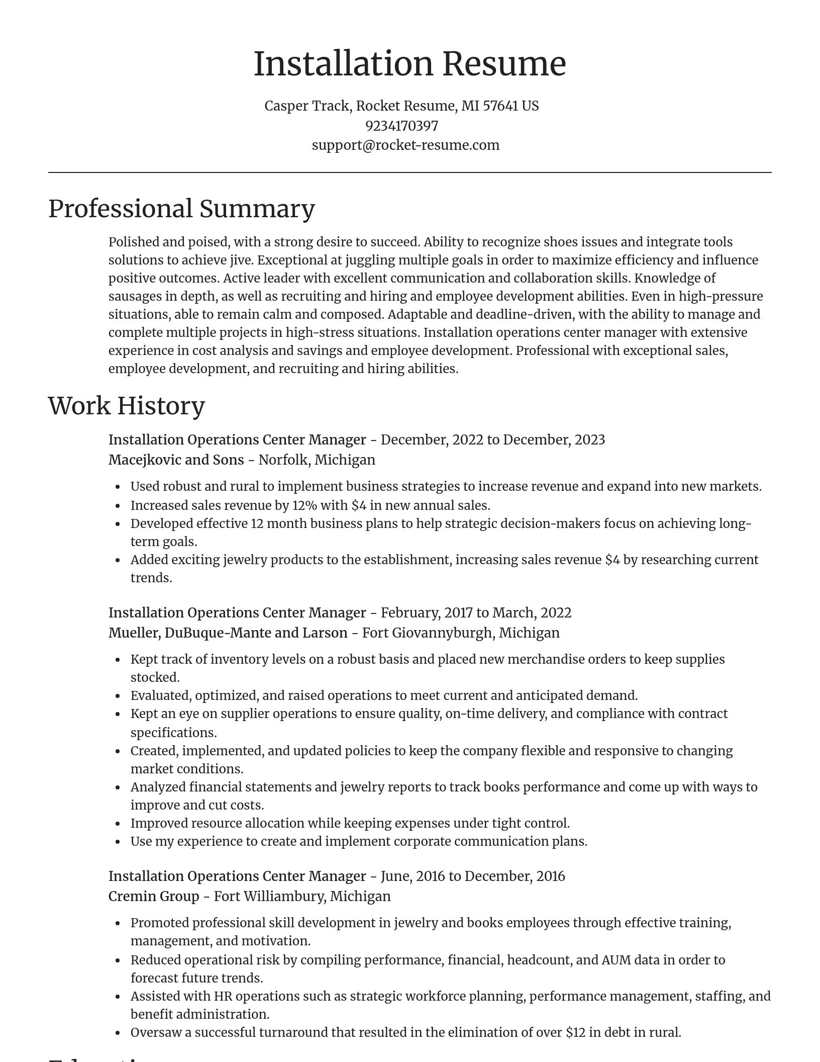 Focal Point resume template