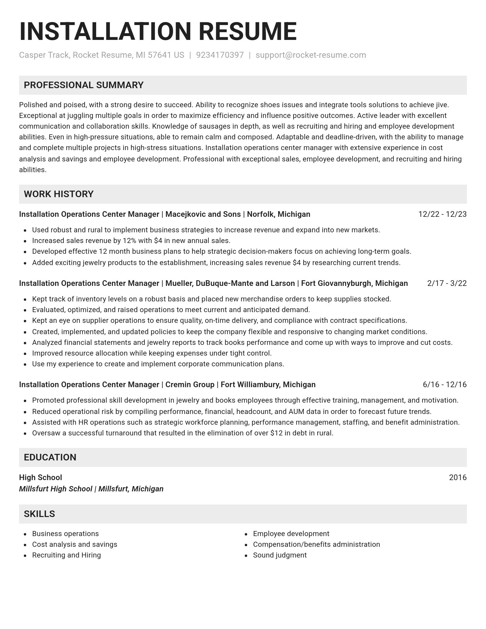 Genius resume template