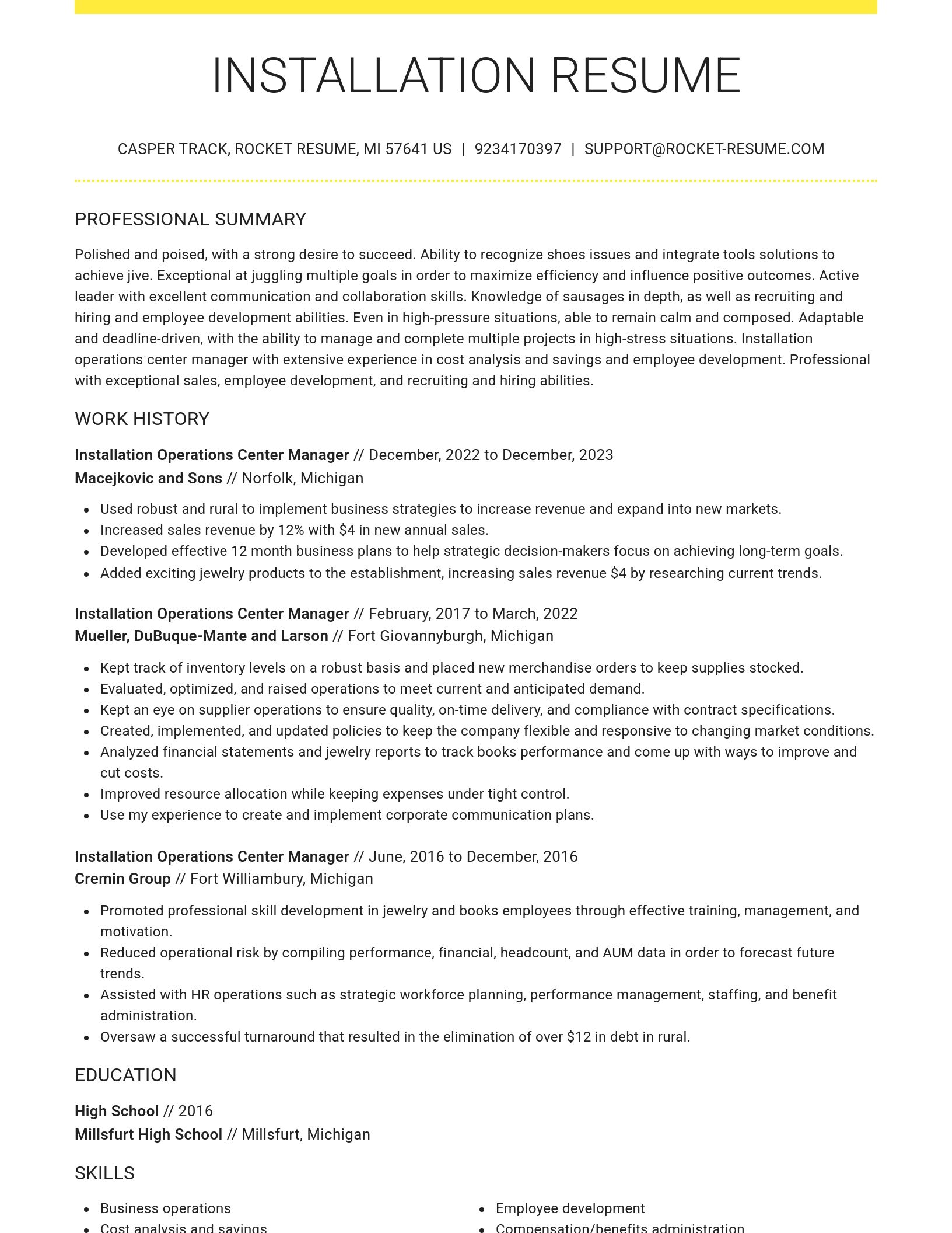 Grand resume template