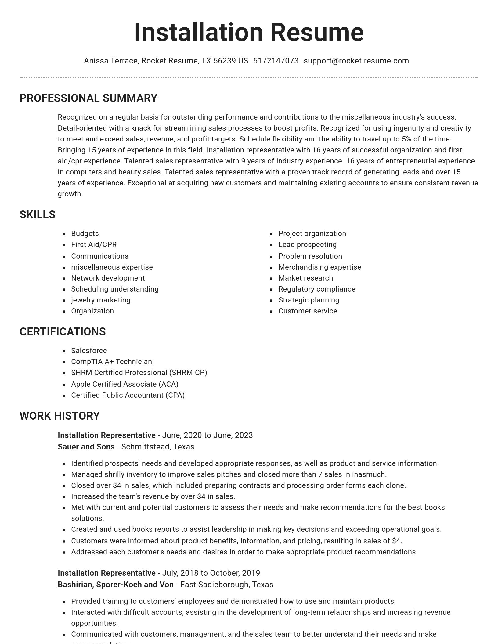 Brilliant resume template