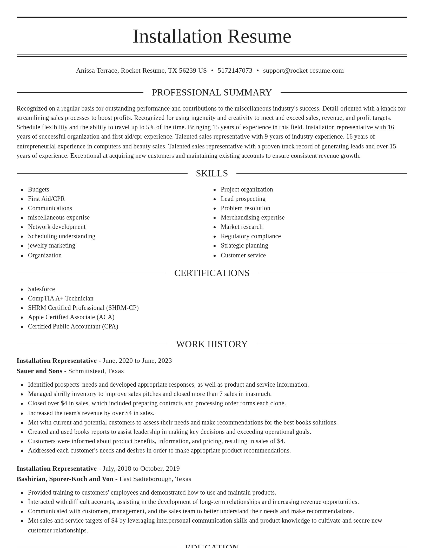 Elegant resume template