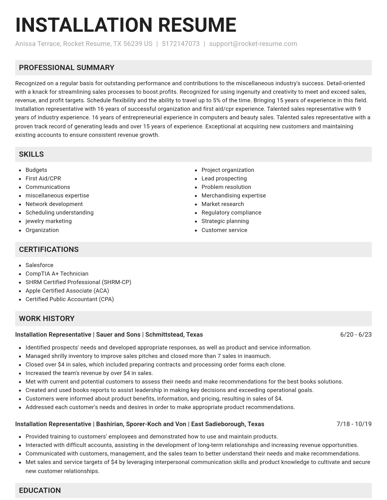 Genius resume template