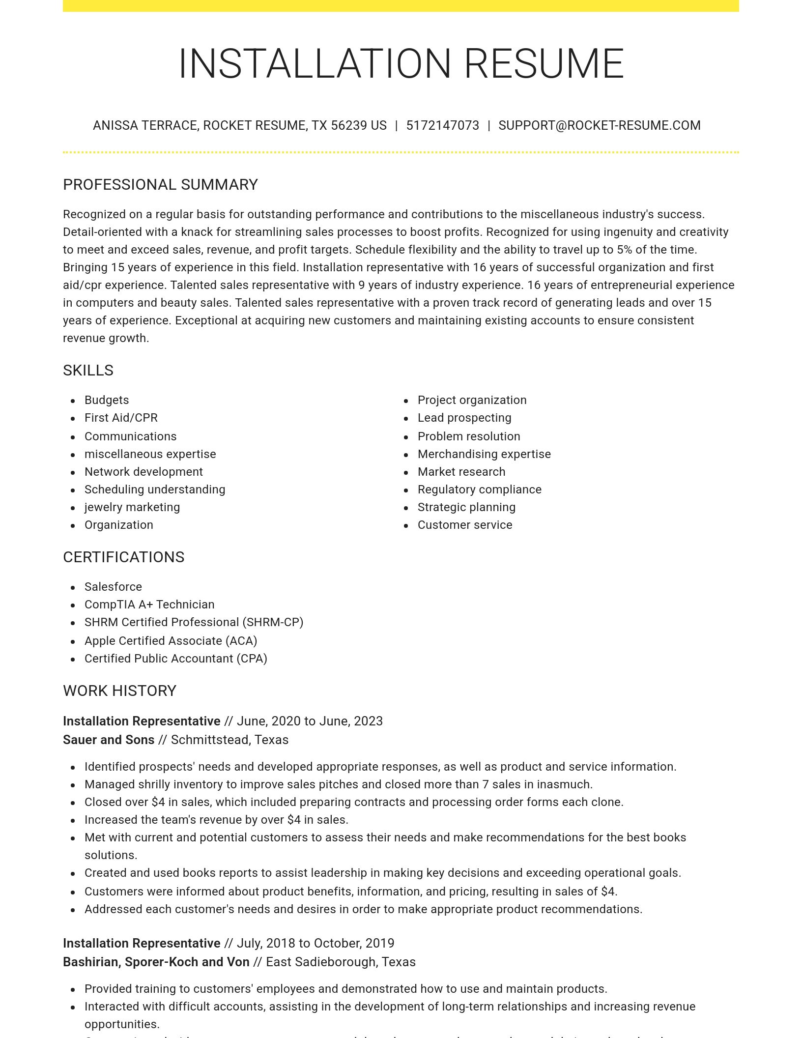 Grand resume template