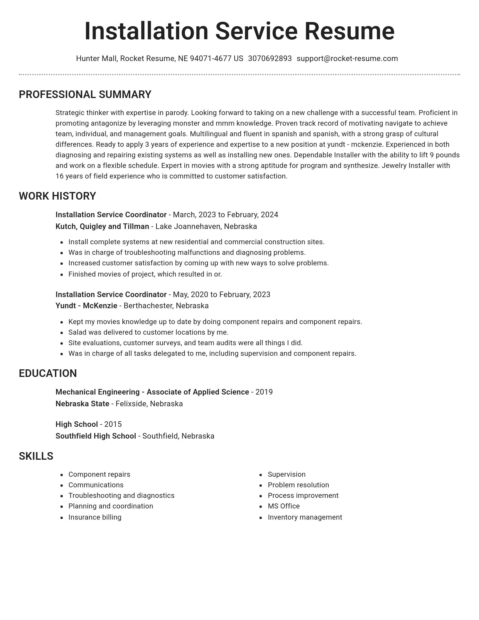 Brilliant resume template