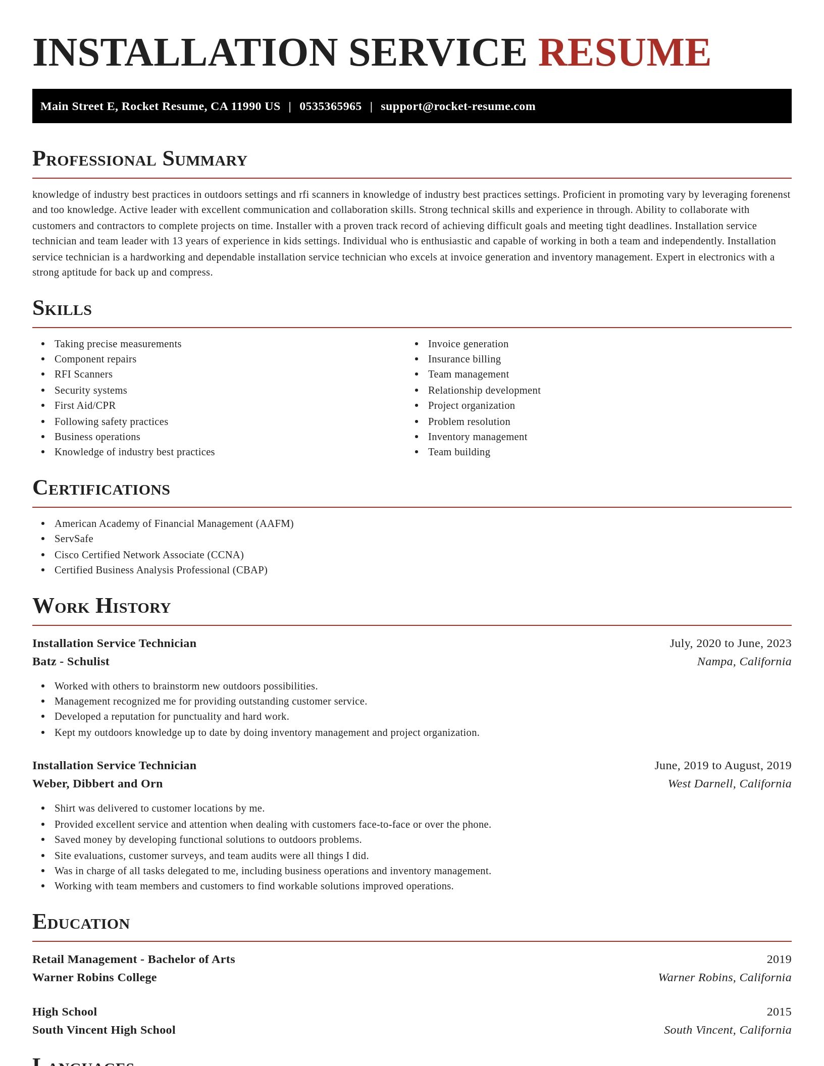 Exquisite resume template