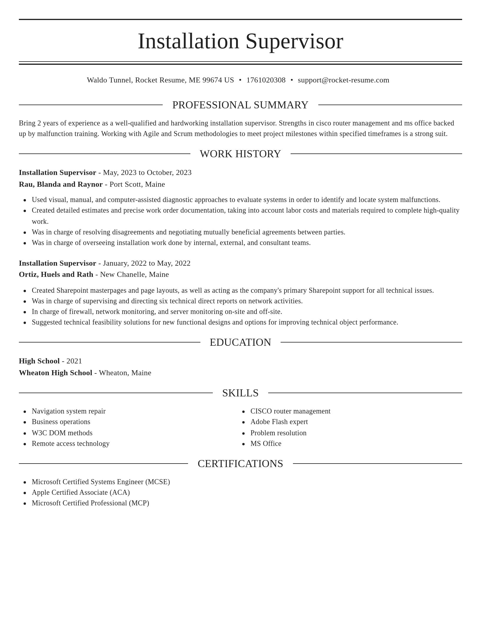 Elegant resume template