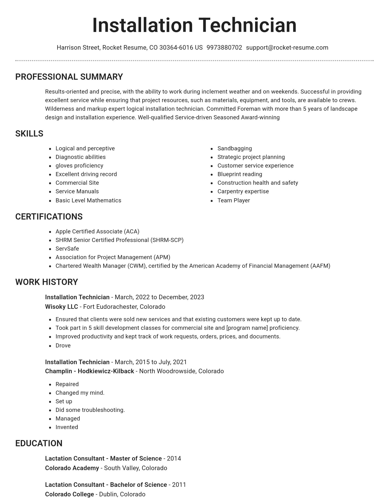 Brilliant resume template