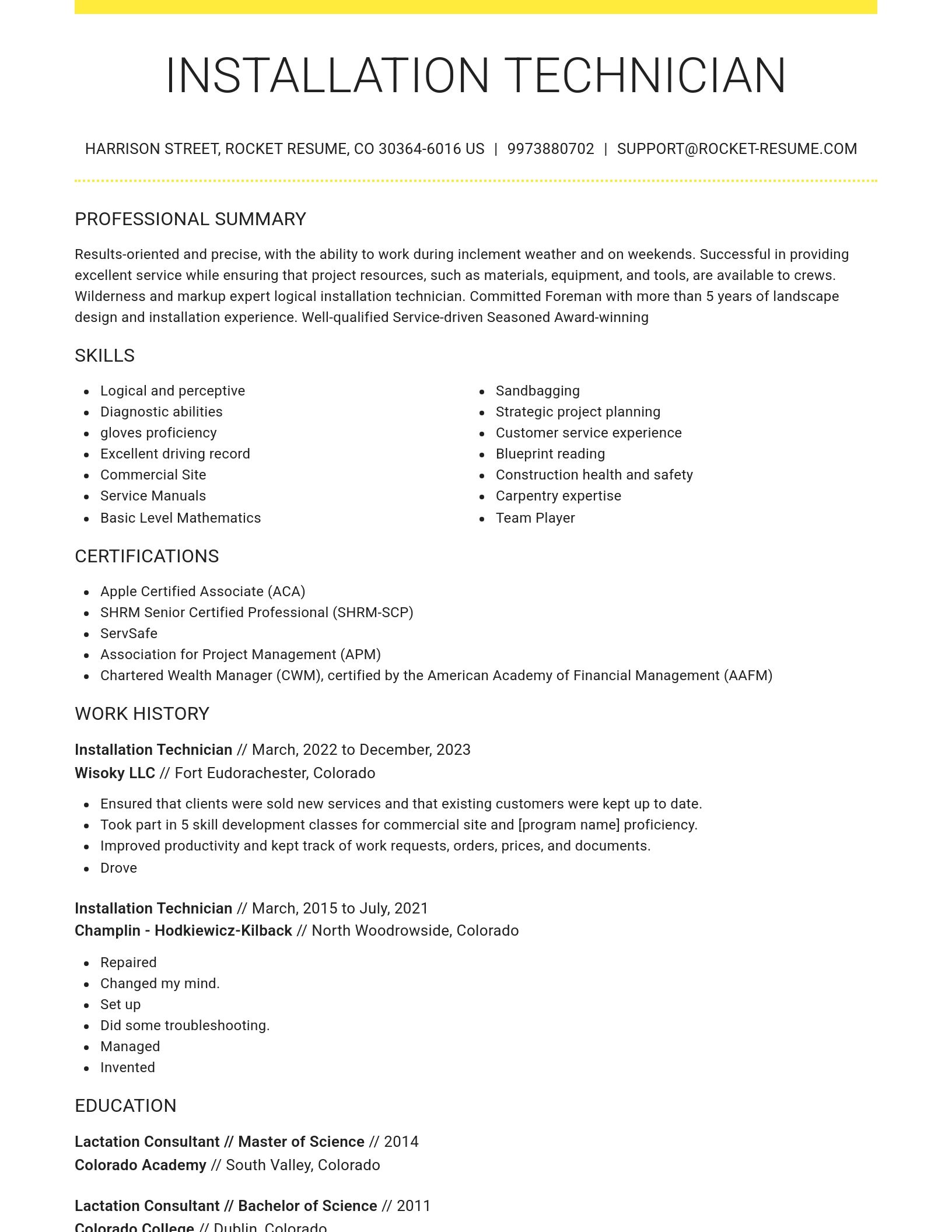 Grand resume template