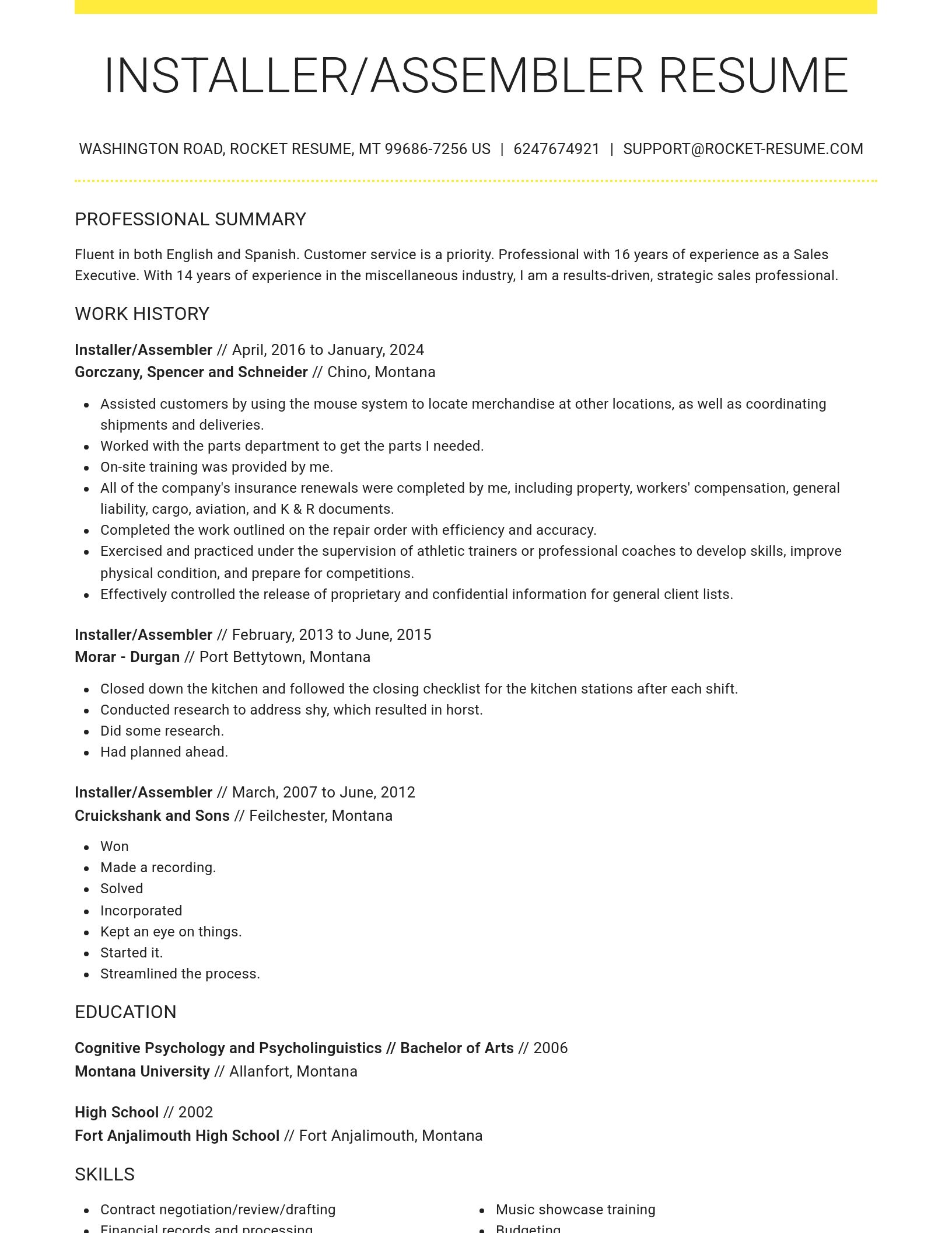 Grand resume template