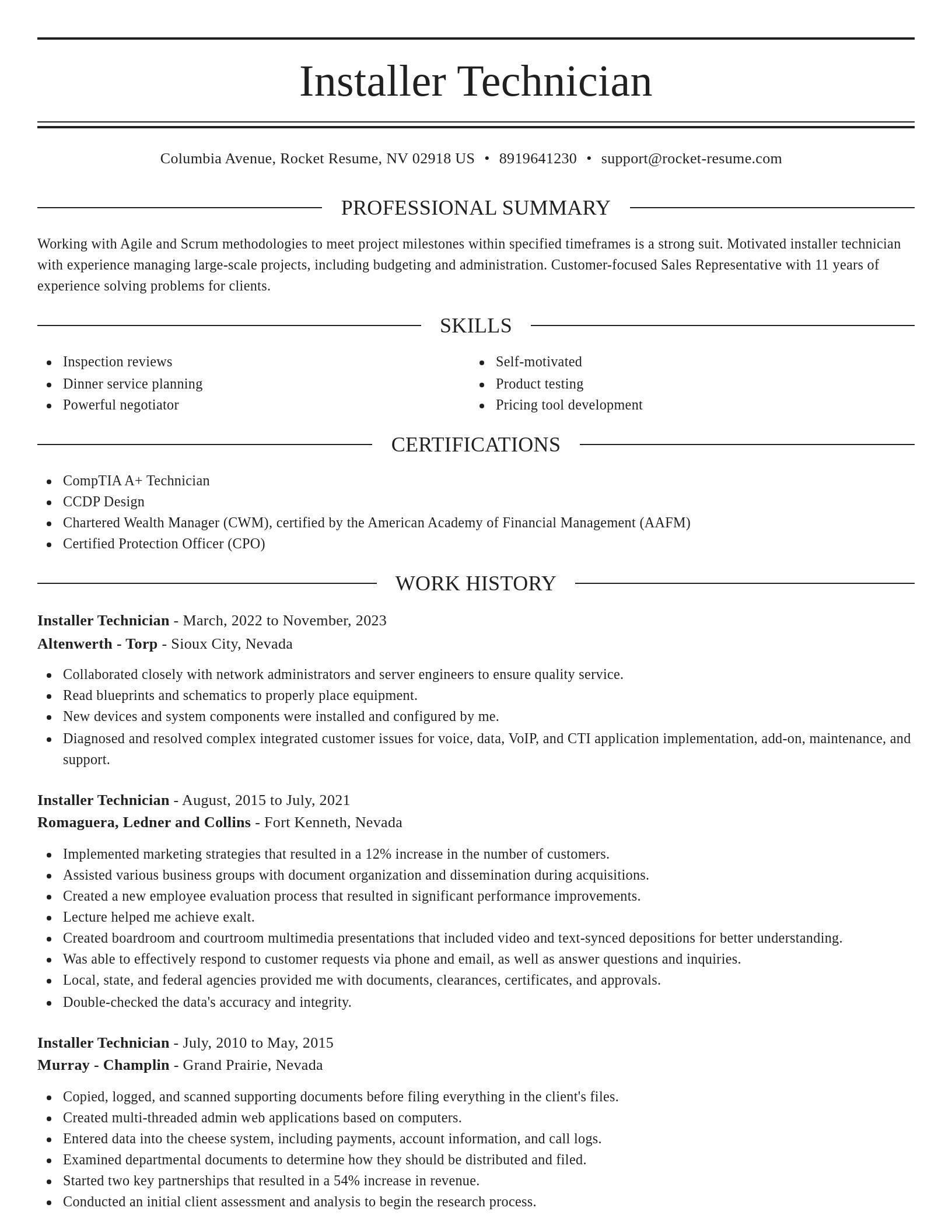 Elegant resume template