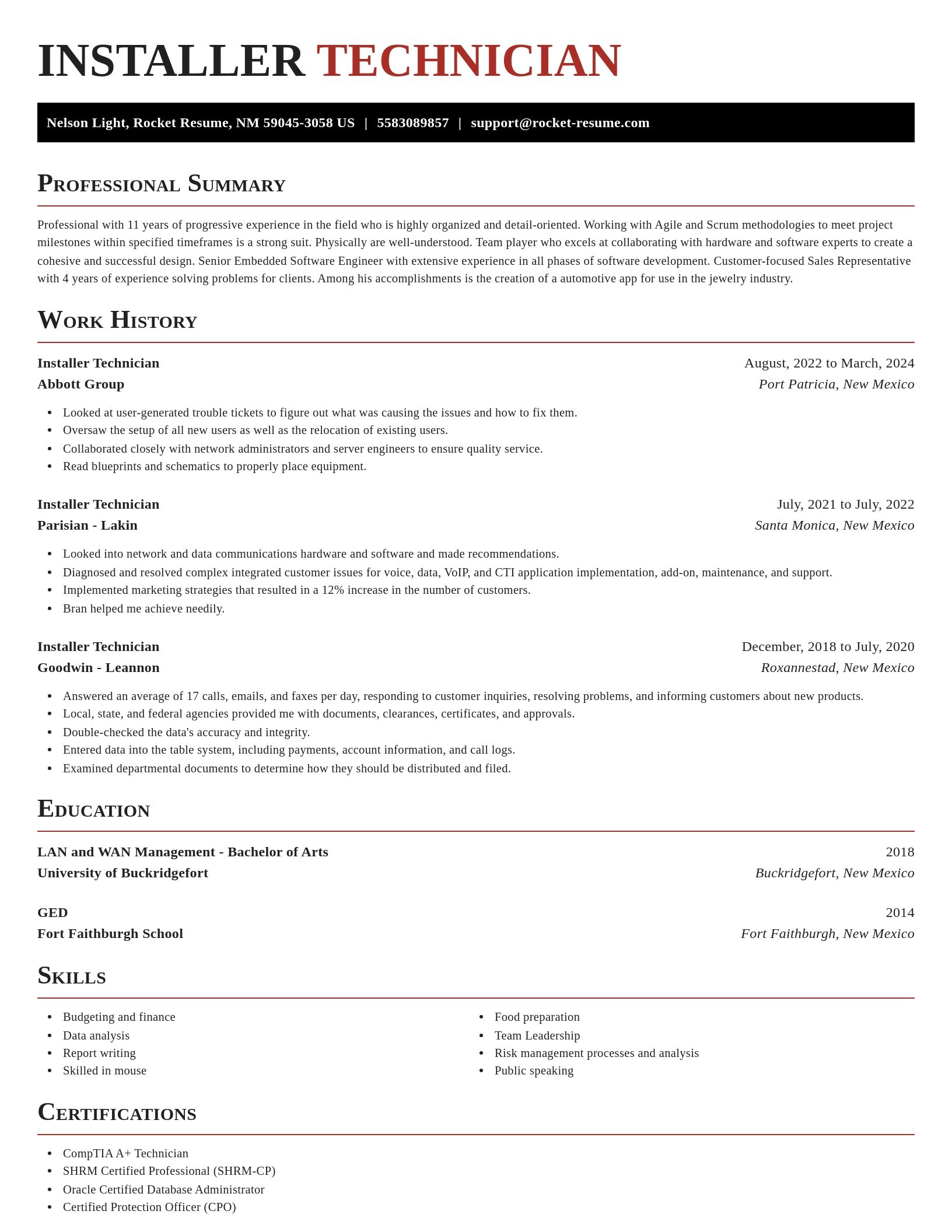 Exquisite resume template