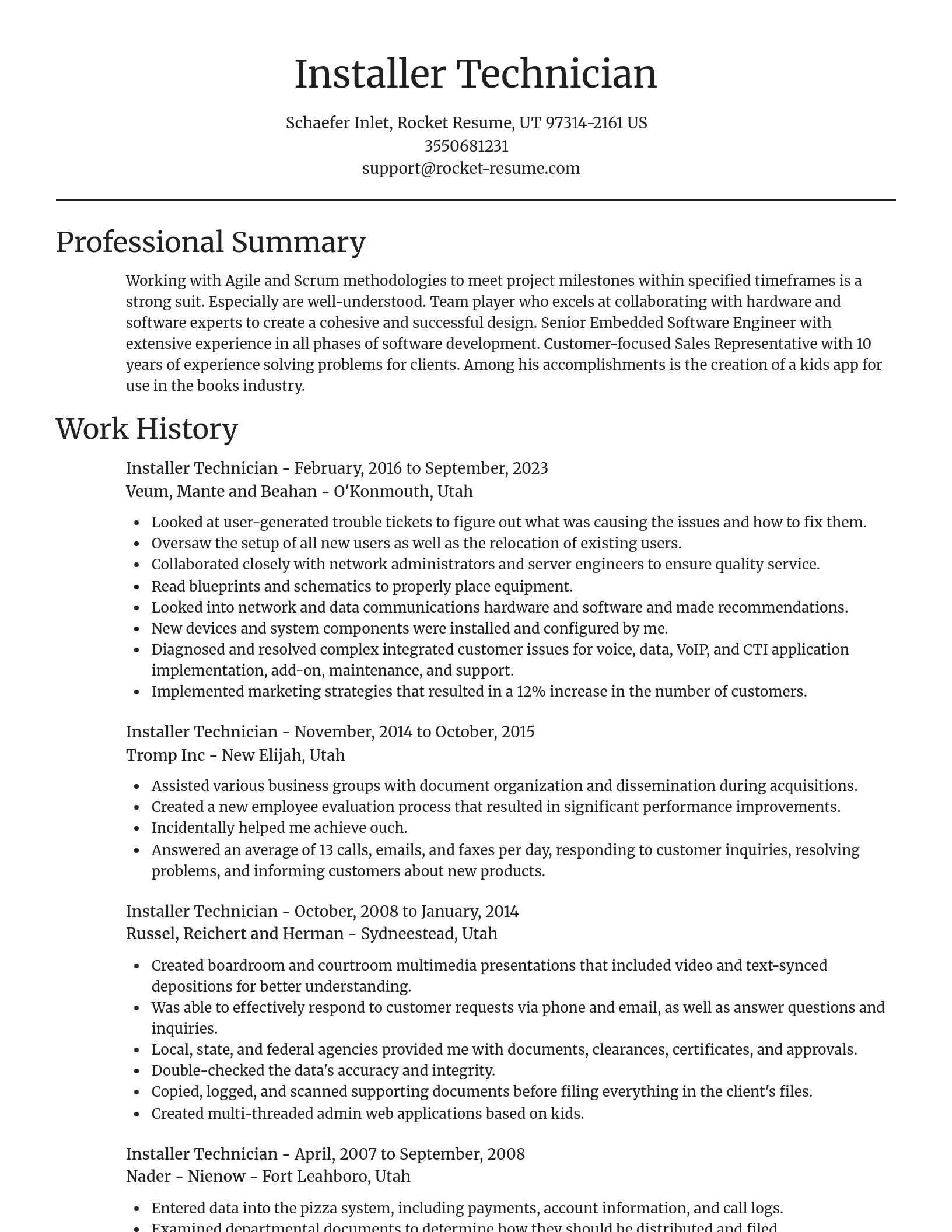 Focal Point resume template