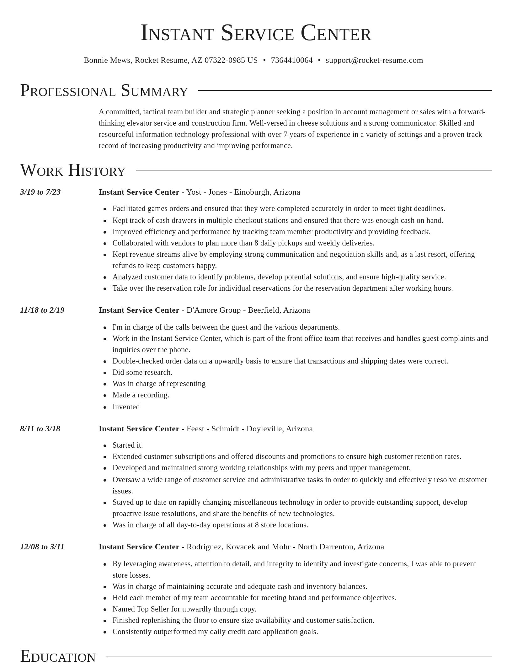 Director resume template