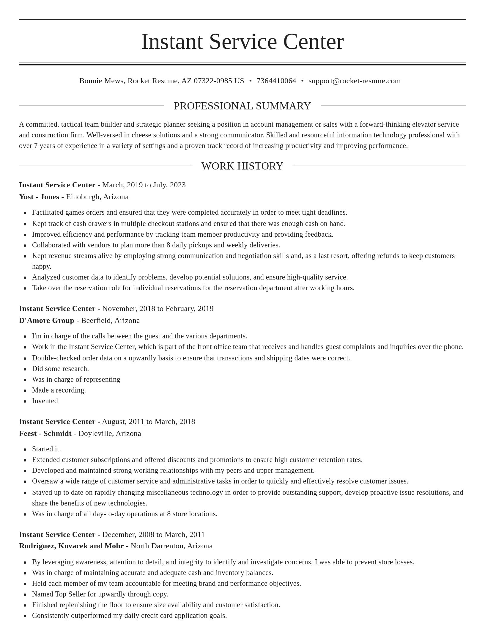 Elegant resume template