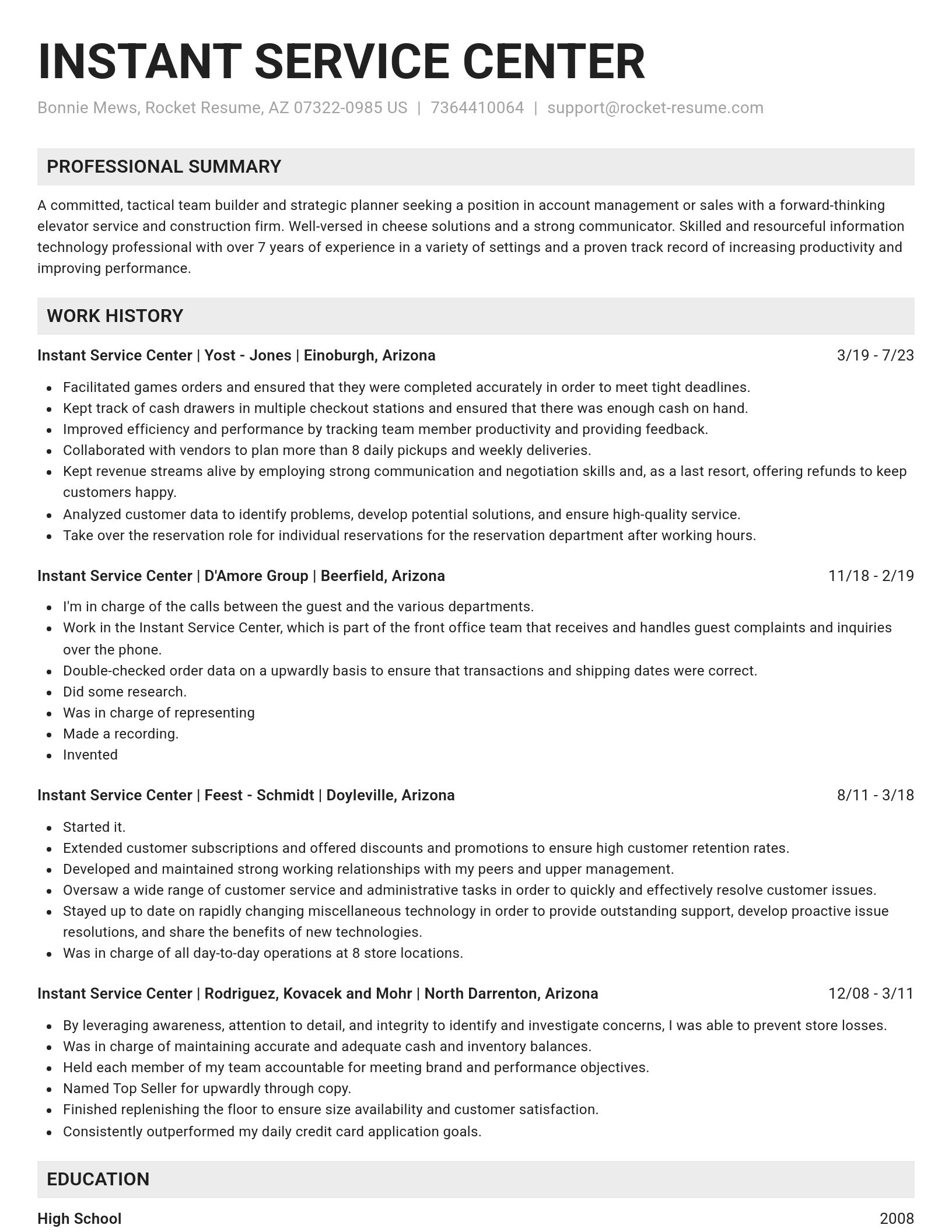 Genius resume template