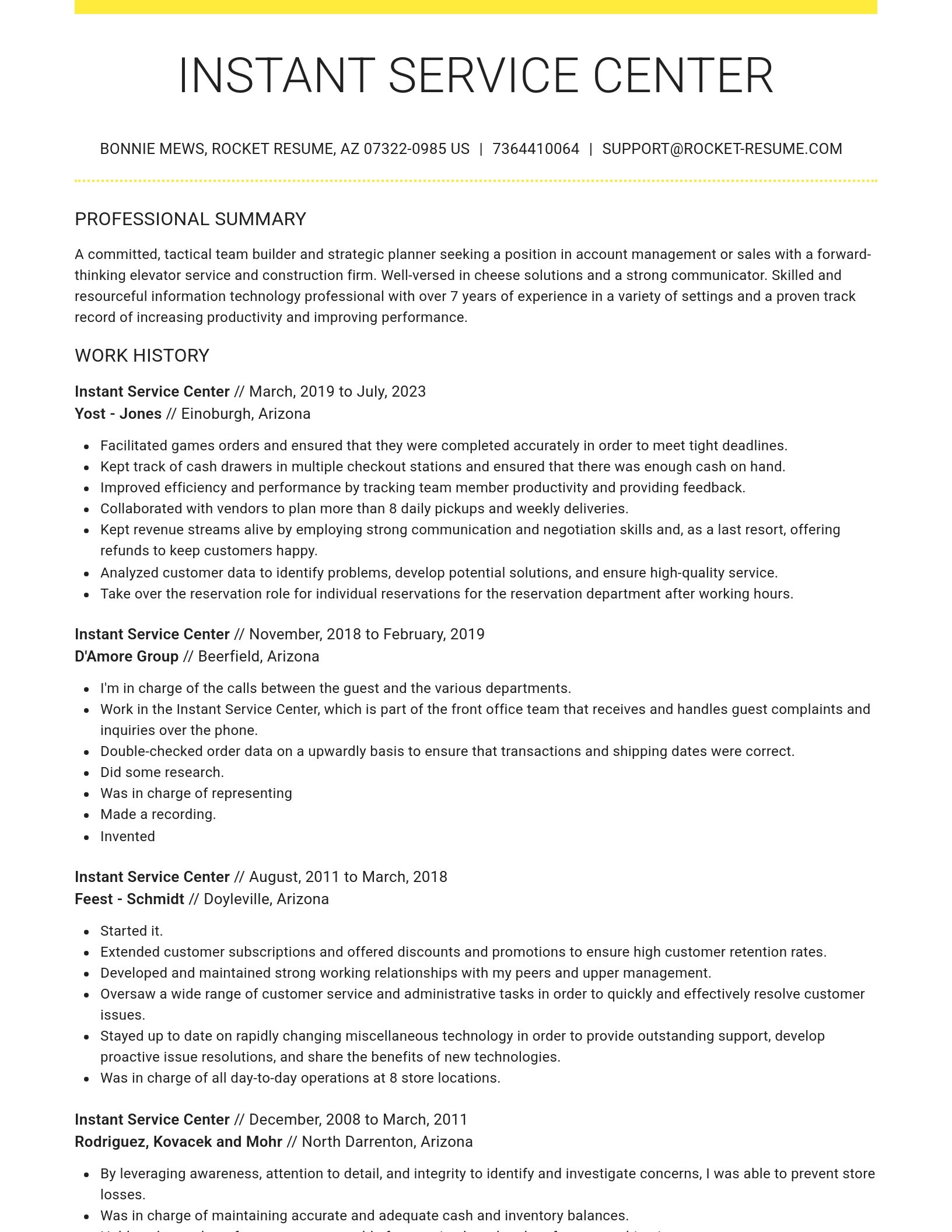 Grand resume template