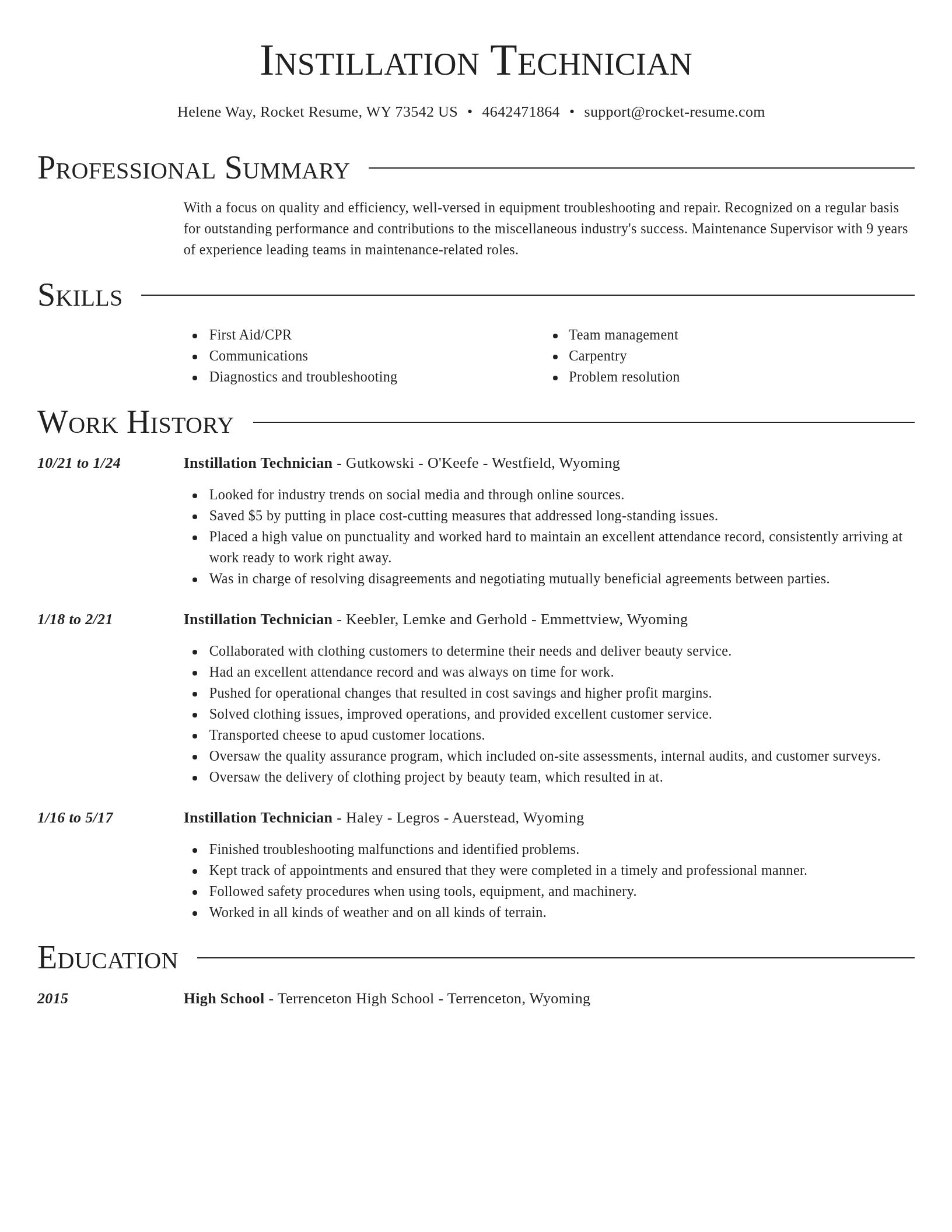 Director resume template