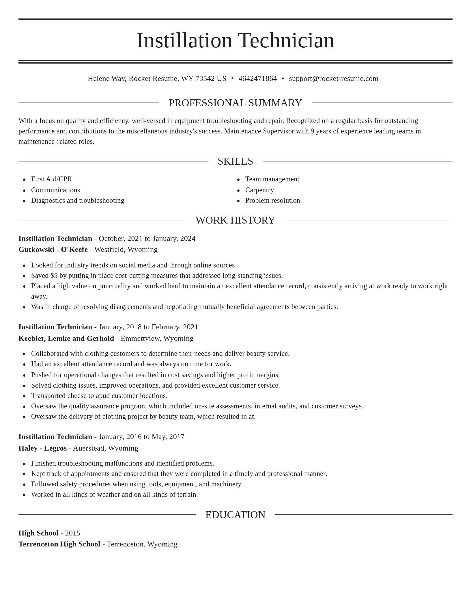 Elegant resume template