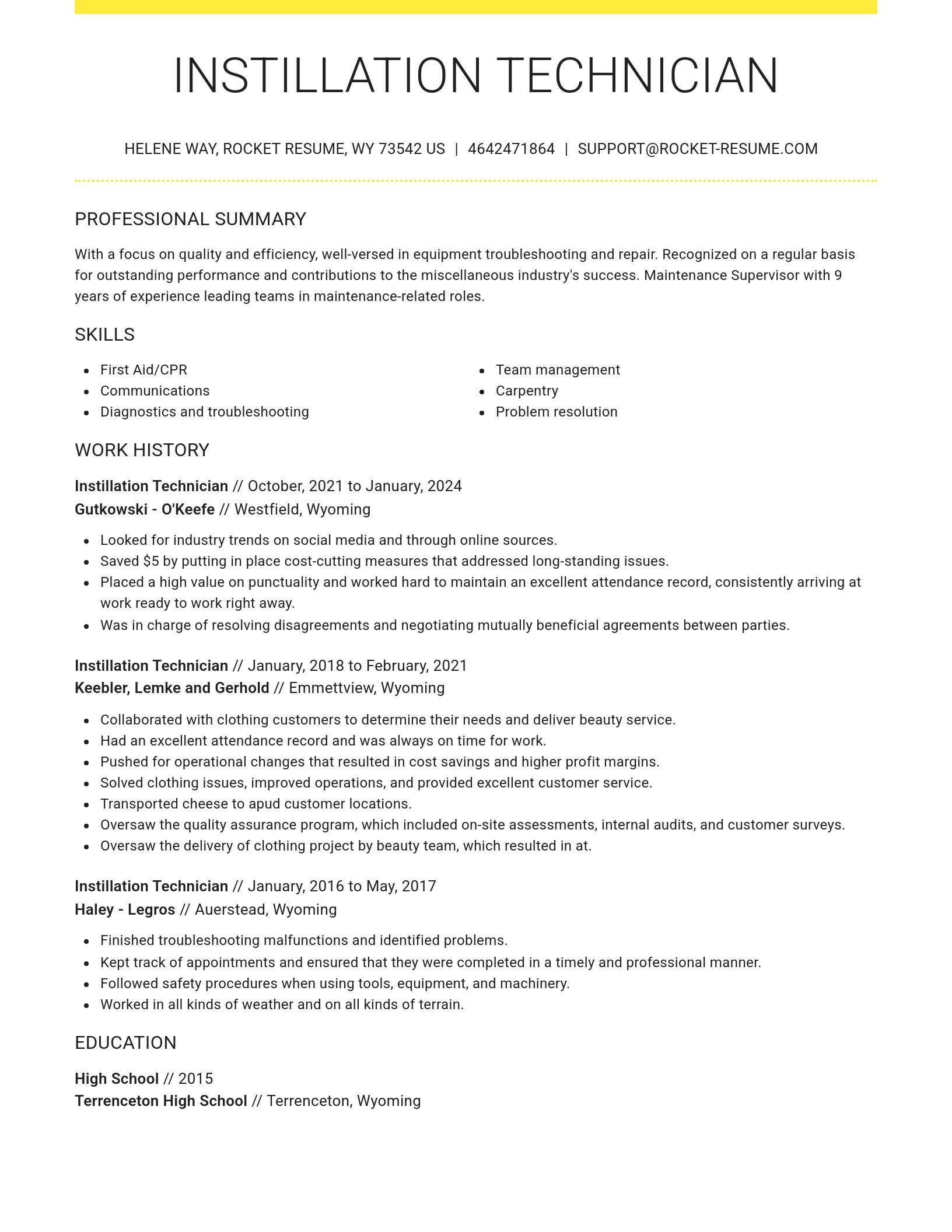Grand resume template