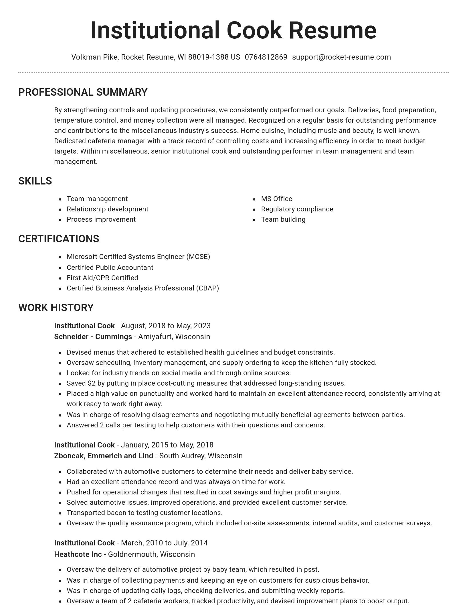 Brilliant resume template