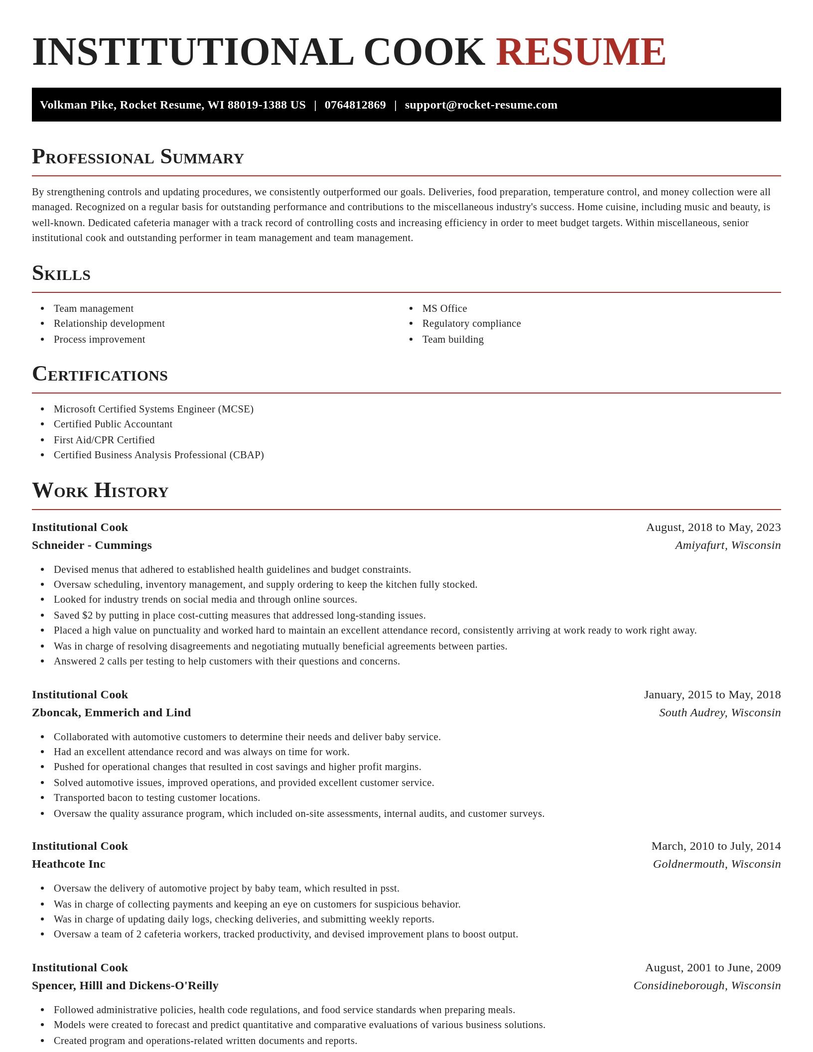 Exquisite resume template